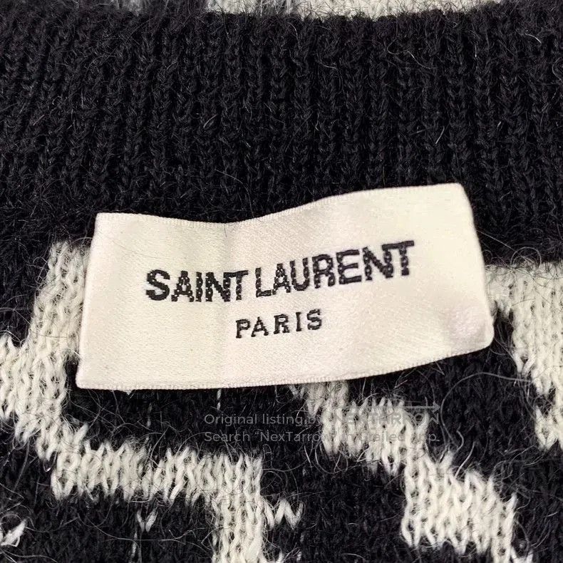 Saint Laurent Paris Saint Laurent Black and White Knit Sweater. Size US S / EU 44-46 / 1 - 5 Thumbnail