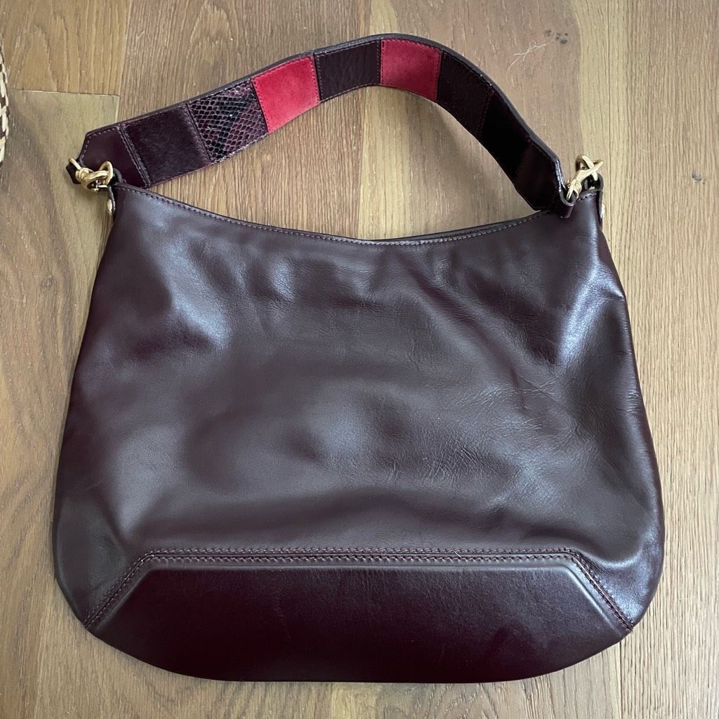 Other Iacucci Bordeaux Leather Patchwork Strap Hobo Shoulder Bag P Size ONE SIZE - 2 Thumbnail