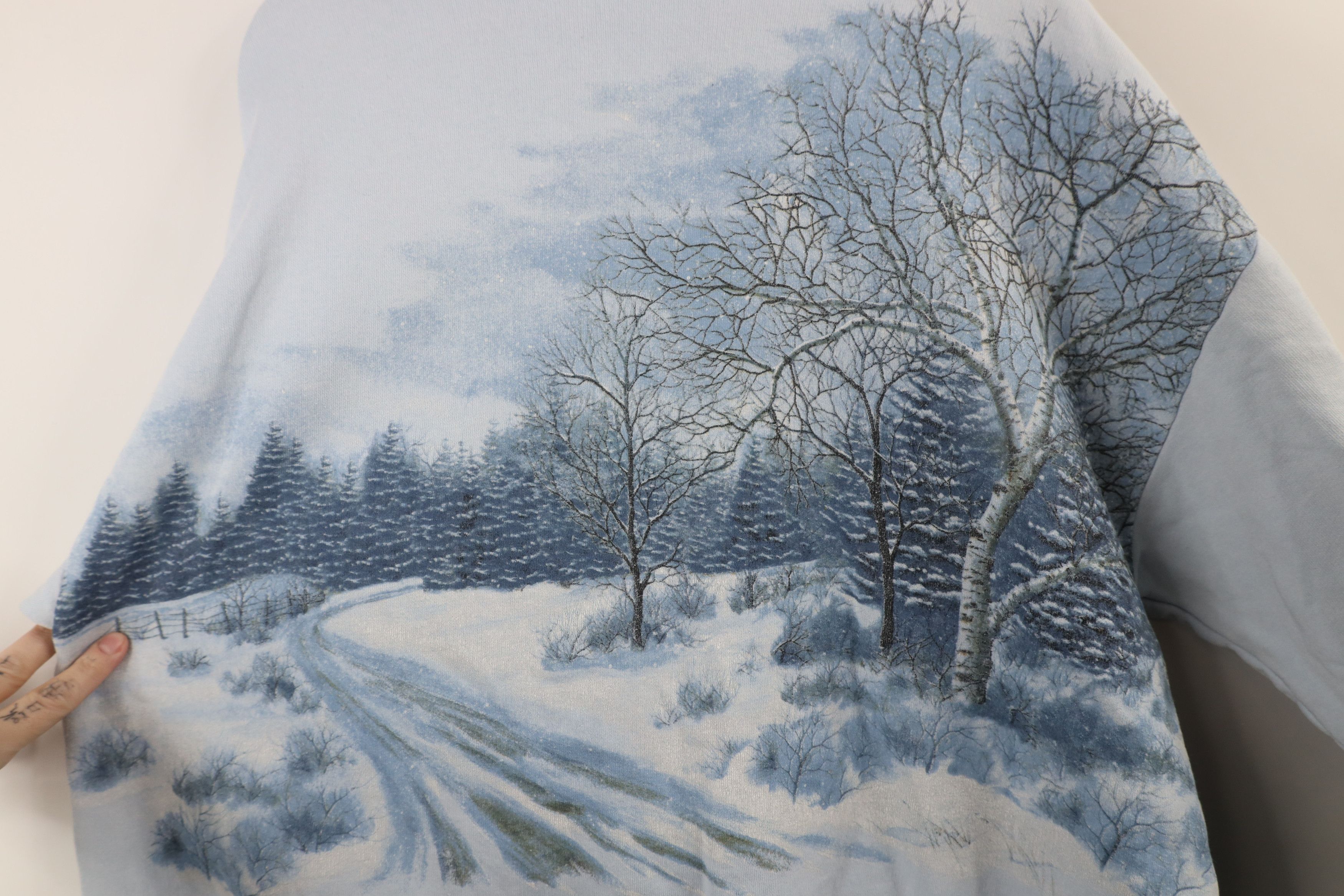 Vintage Vintage 90s Streetwear Christmas Farmhouse All Sweatshirt Size L / US 10 / IT 46 - 11 Thumbnail