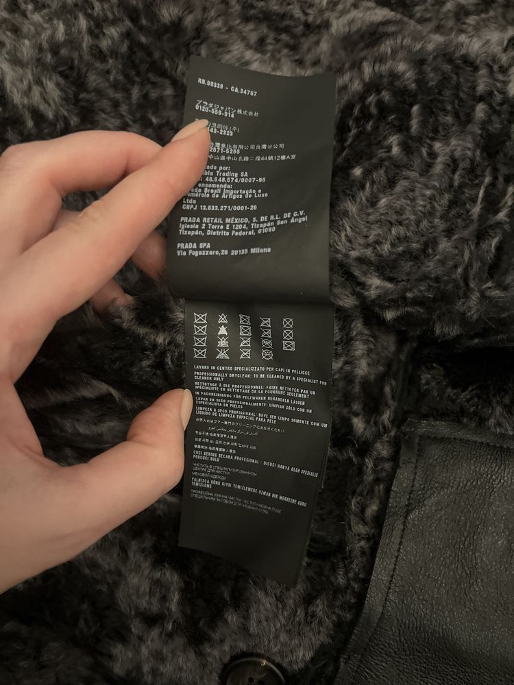 Prada Prada Milano Main Line Leather Fur Coat Jacket Gray-black Size M / US 6-8 / IT 42-44 - 6 Thumbnail