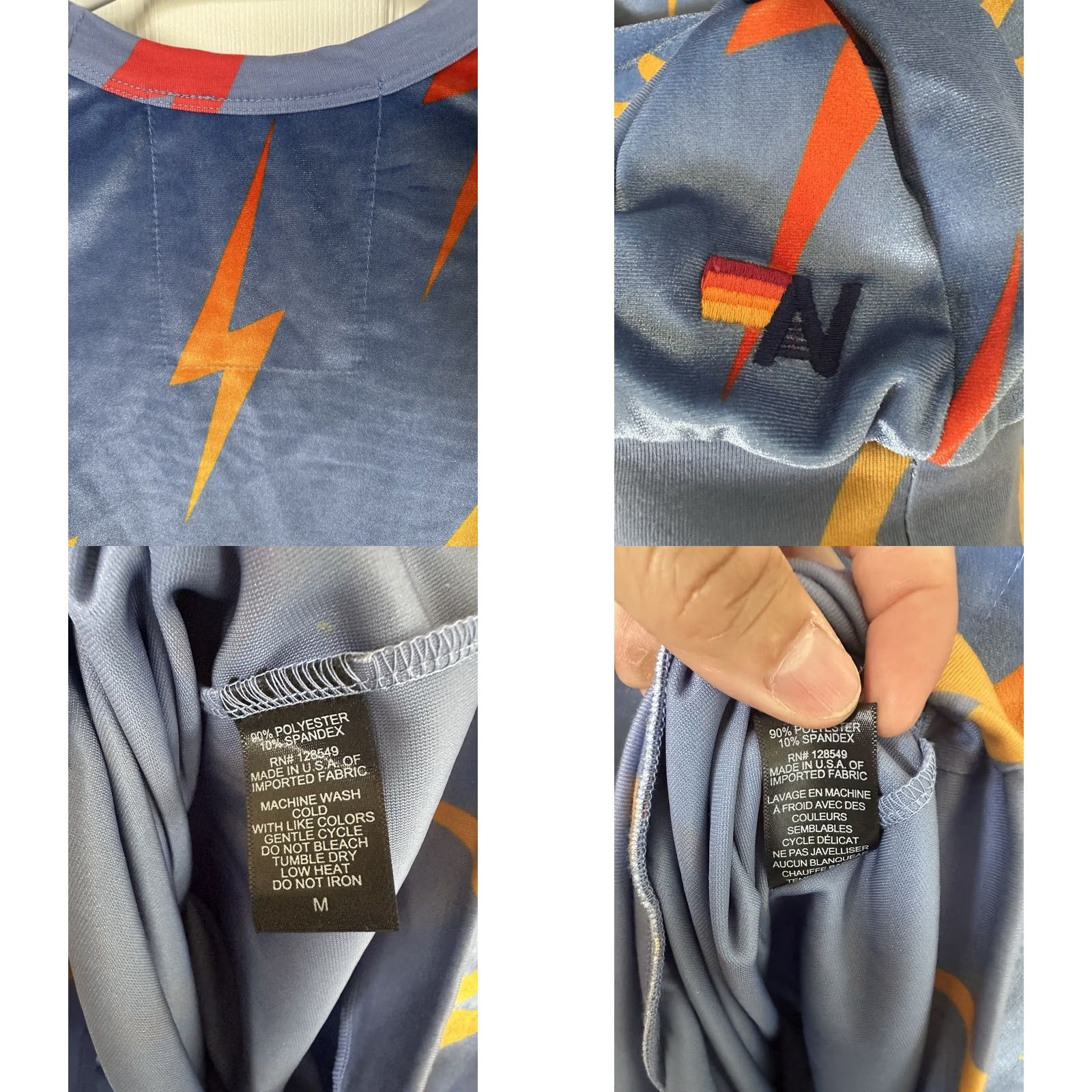 Aviator Nation Aviator Nation Sweatshirt Velvet Lightning Bolt Blue M Raglan Long Sleeve Crew Neck NWT Unisex Adults Designer Pullover Shirt Women’s Men’s Size M / US 6-8 / IT 42-44 - 8 Thumbnail