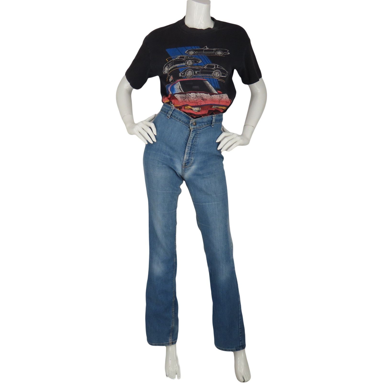 Vintage Vintage 90s Corvette C4 Single Stitch T-Shirt Size US XS / EU 42 / 0 - 1 Thumbnail