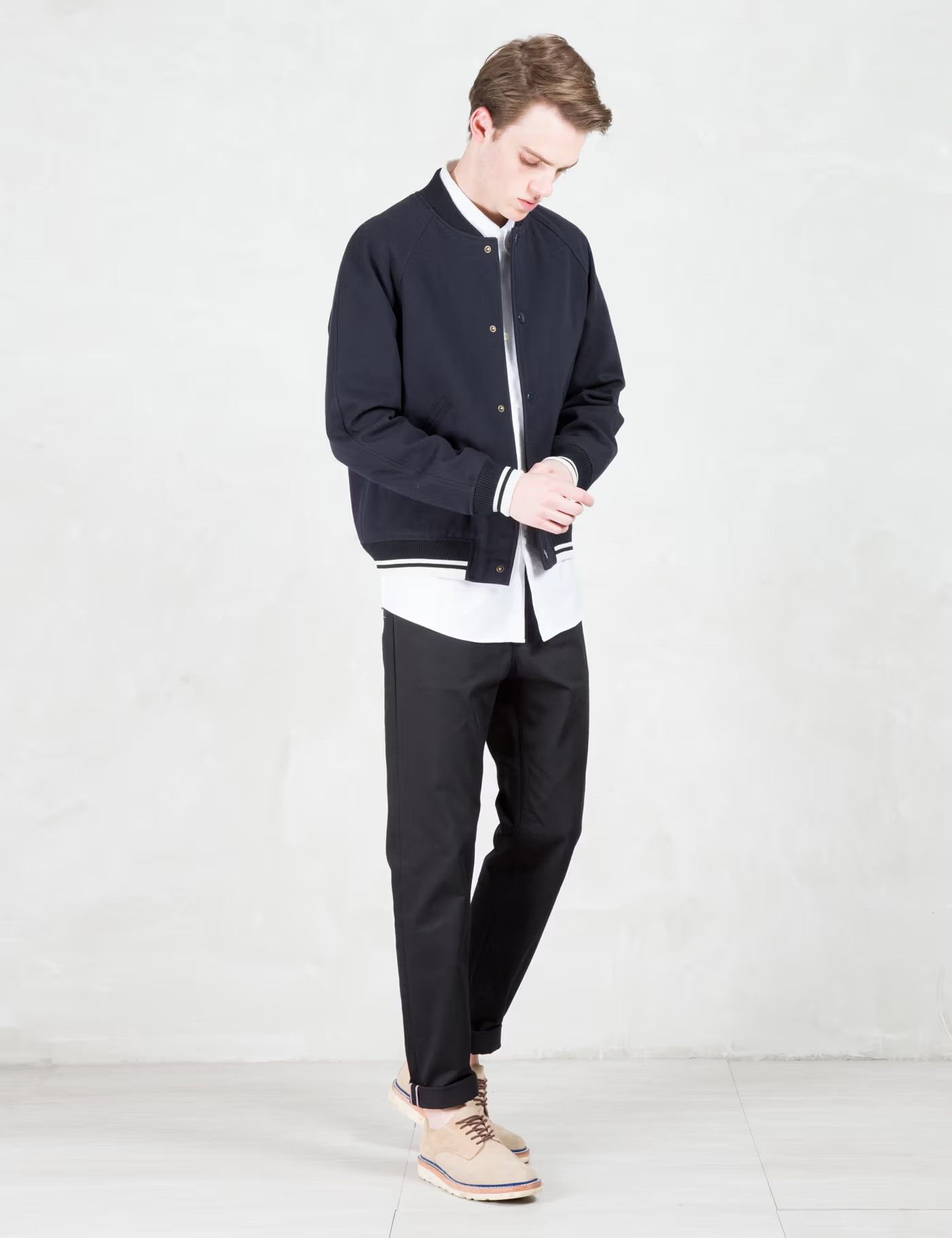 A.P.C. A.P.C. Teddy Seven Varsity Bomber Jacket Wool Size US S / EU 44-46 / 1 - 1 Thumbnail