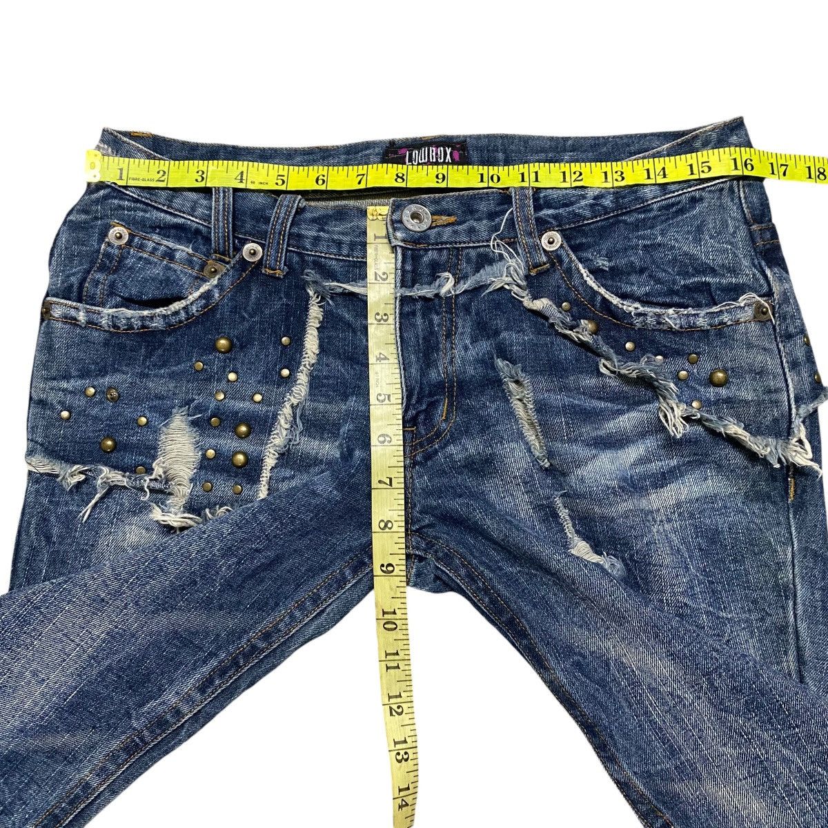 LOWBOX LOWBOX Denim Low Rise Flare Jeans Studded Size US 31 - 17 Thumbnail