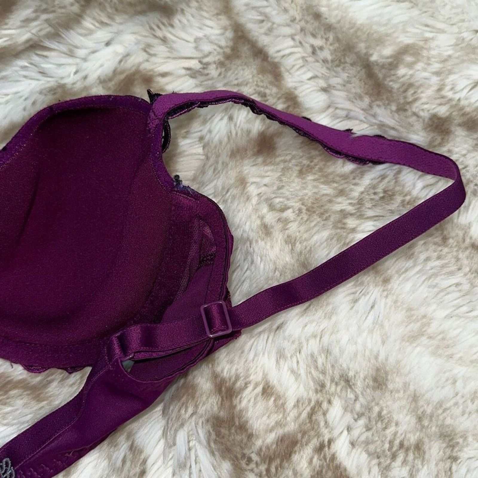 Other Simone Perele Purple Underwire Soft Cup Bra | Sz 30D Size ONE SIZE - 5 Thumbnail