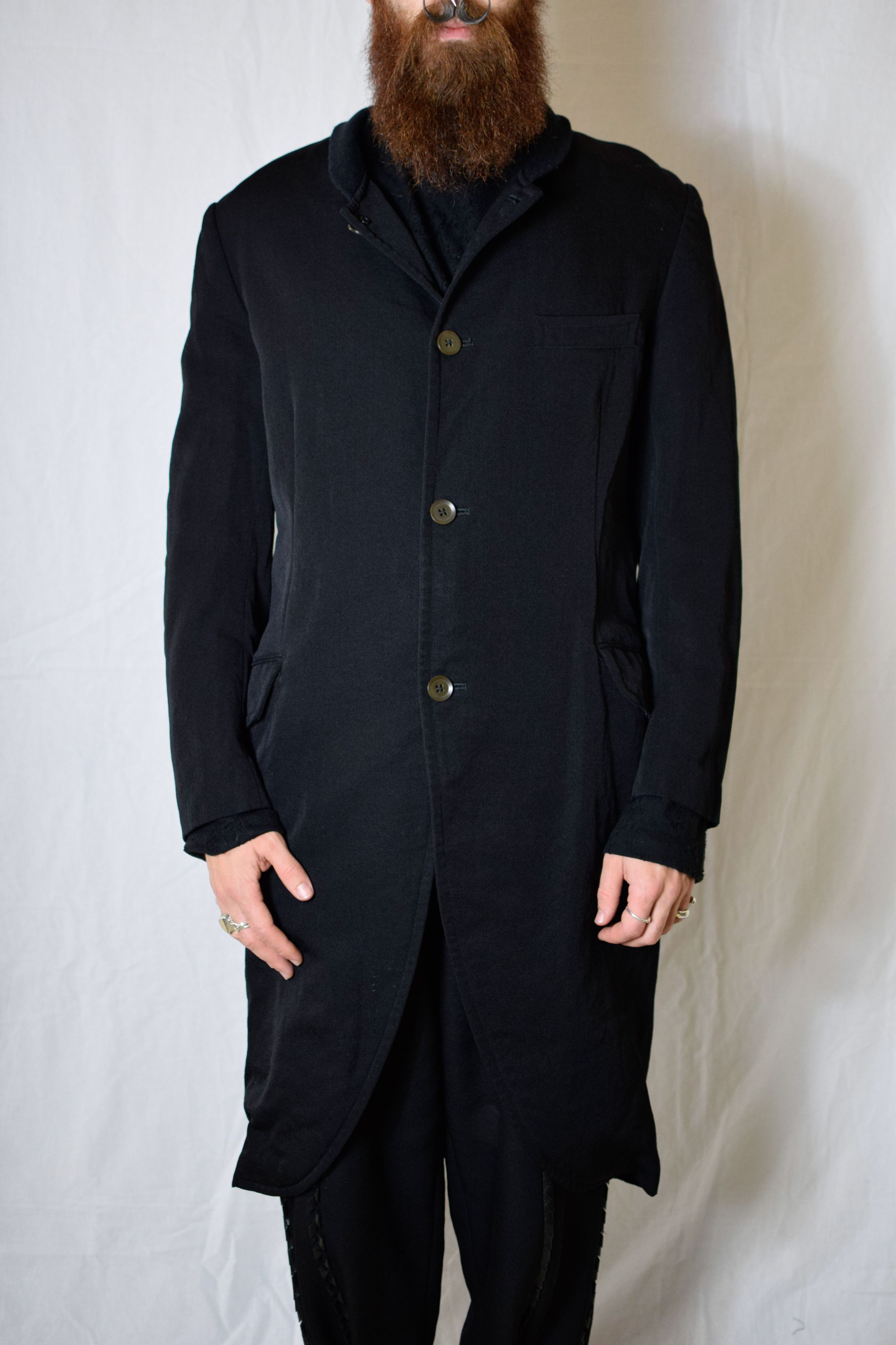 Yohji Yamamoto YYPH AW07 Knit-Collar Coat - HX-J24-102 Size US L / EU 52-54 / 3 - 5 Thumbnail