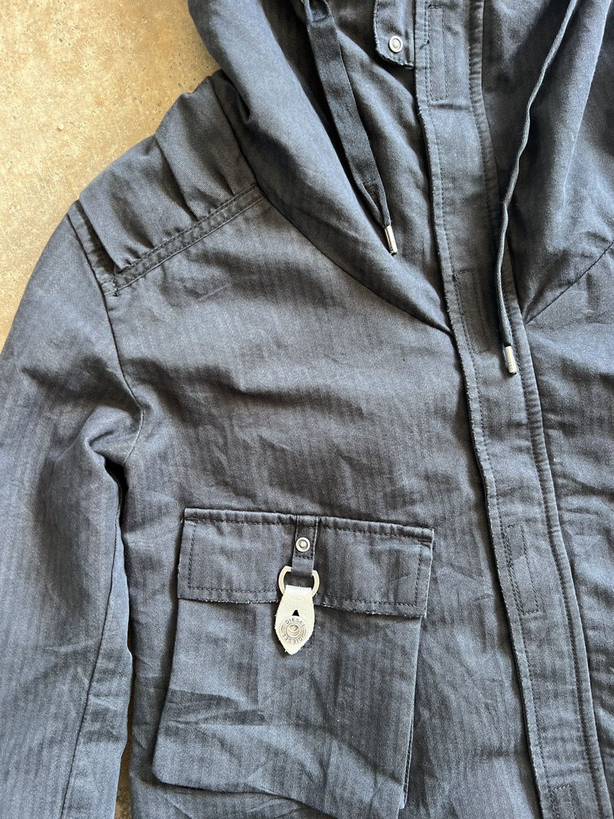 Diesel Vintage Diesel Military Cropped Hoodie Jacket Size US S / EU 44-46 / 1 - 8 Thumbnail