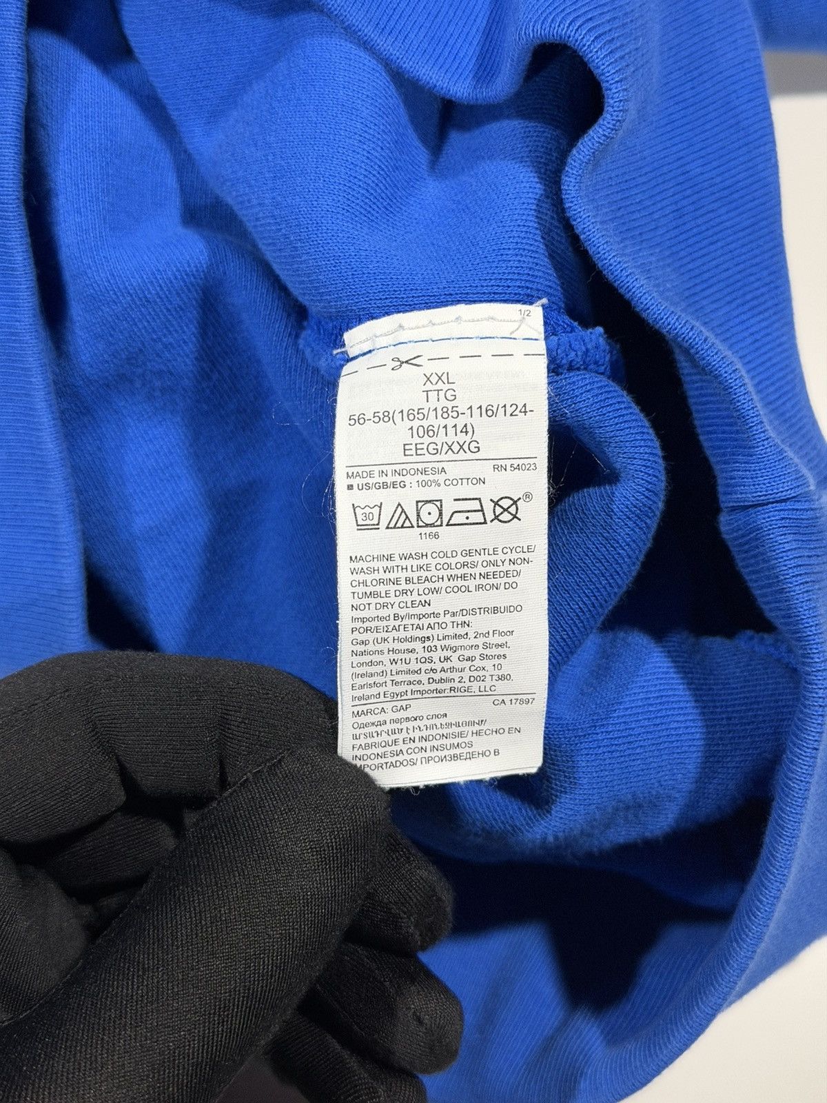 Gap × Yeezy Yeezy Gap Kanye West Blue Double Layered Perfect Hoodie XXL Size US XXL / EU 58 / 5 - 9 Thumbnail