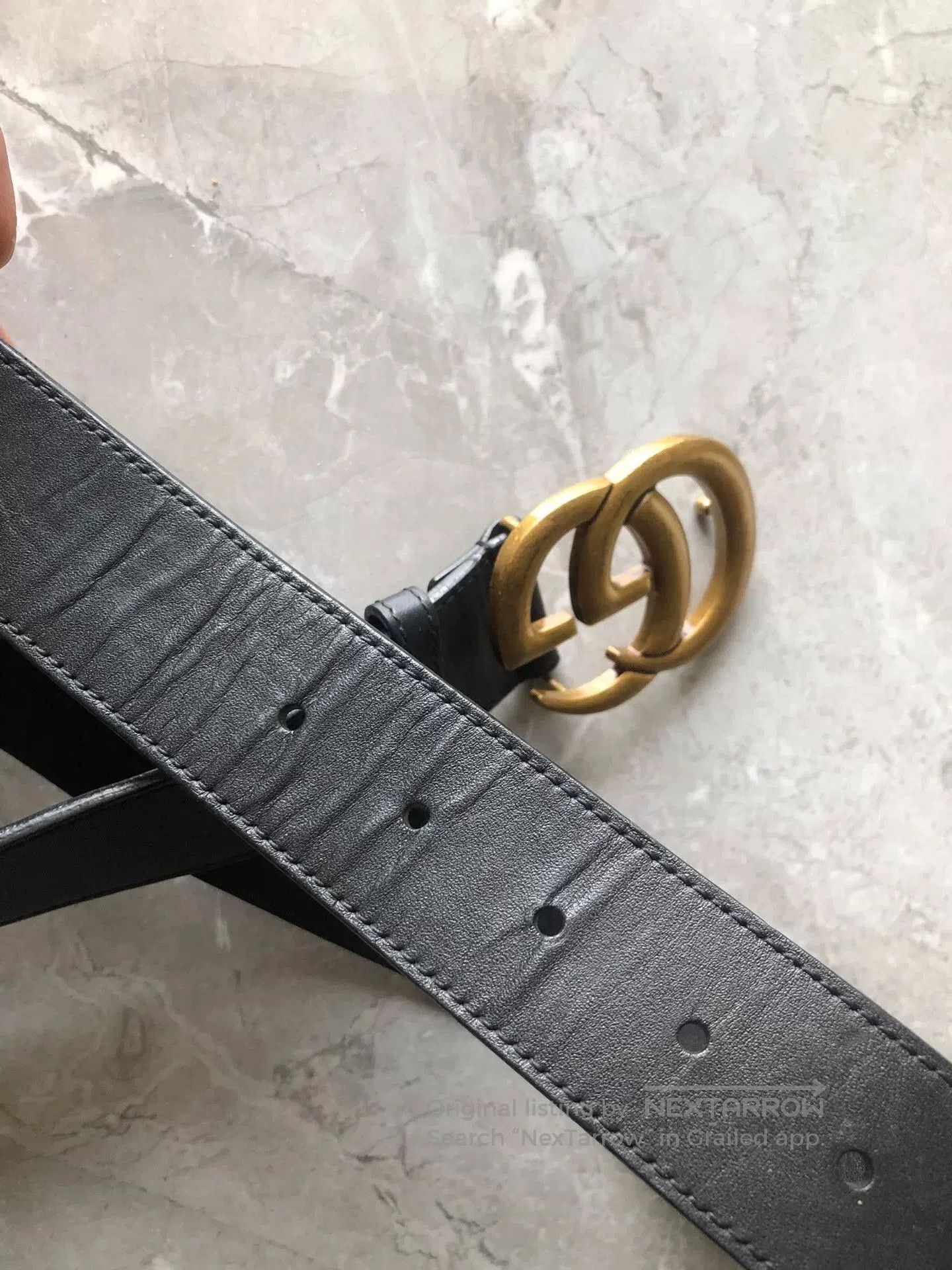 Gucci Gucci Classic Double G Gold Buckle Belt. Size ONE SIZE - 3 Thumbnail