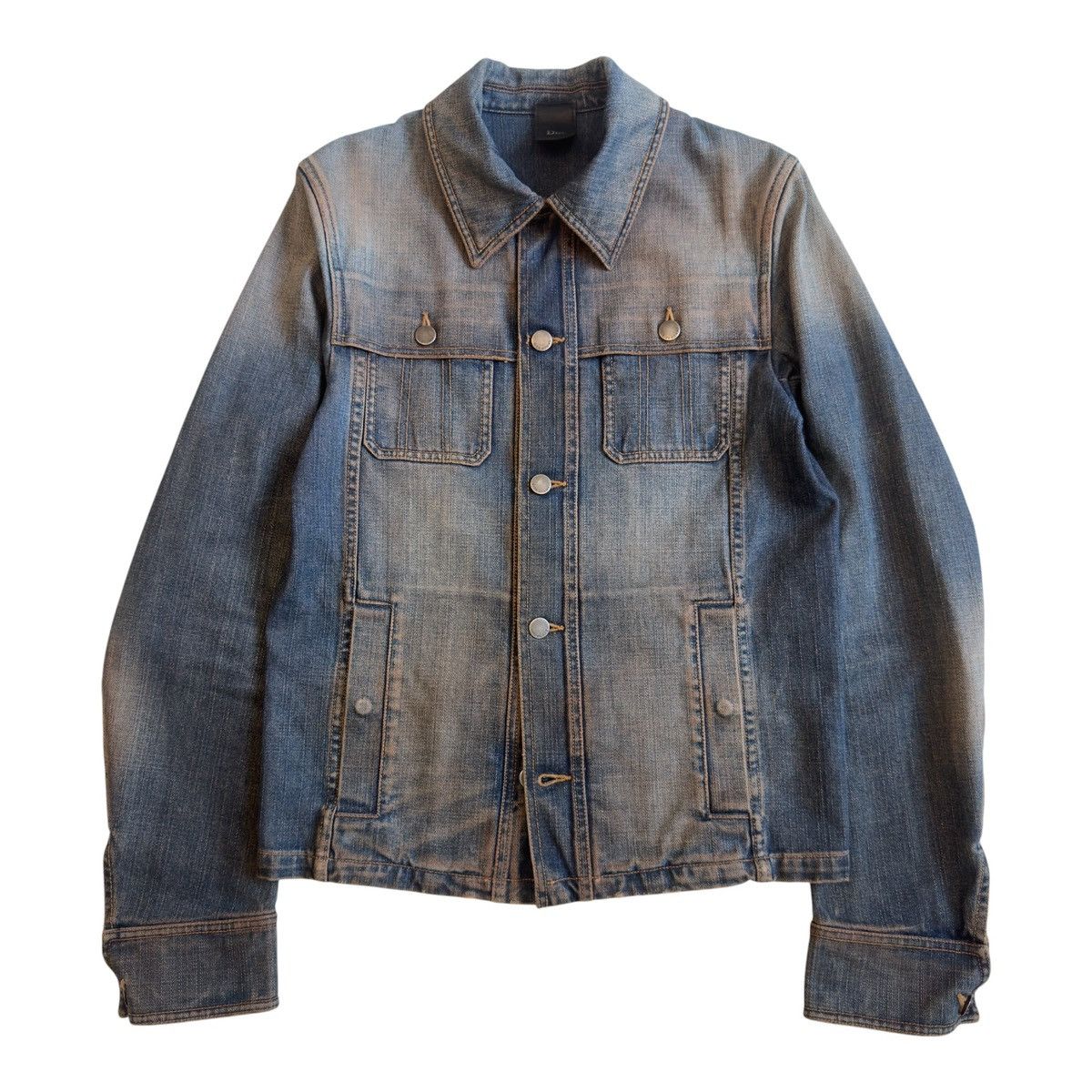 Dior Dior Homme strip denim jacket by Hedi Slimane | Grailed