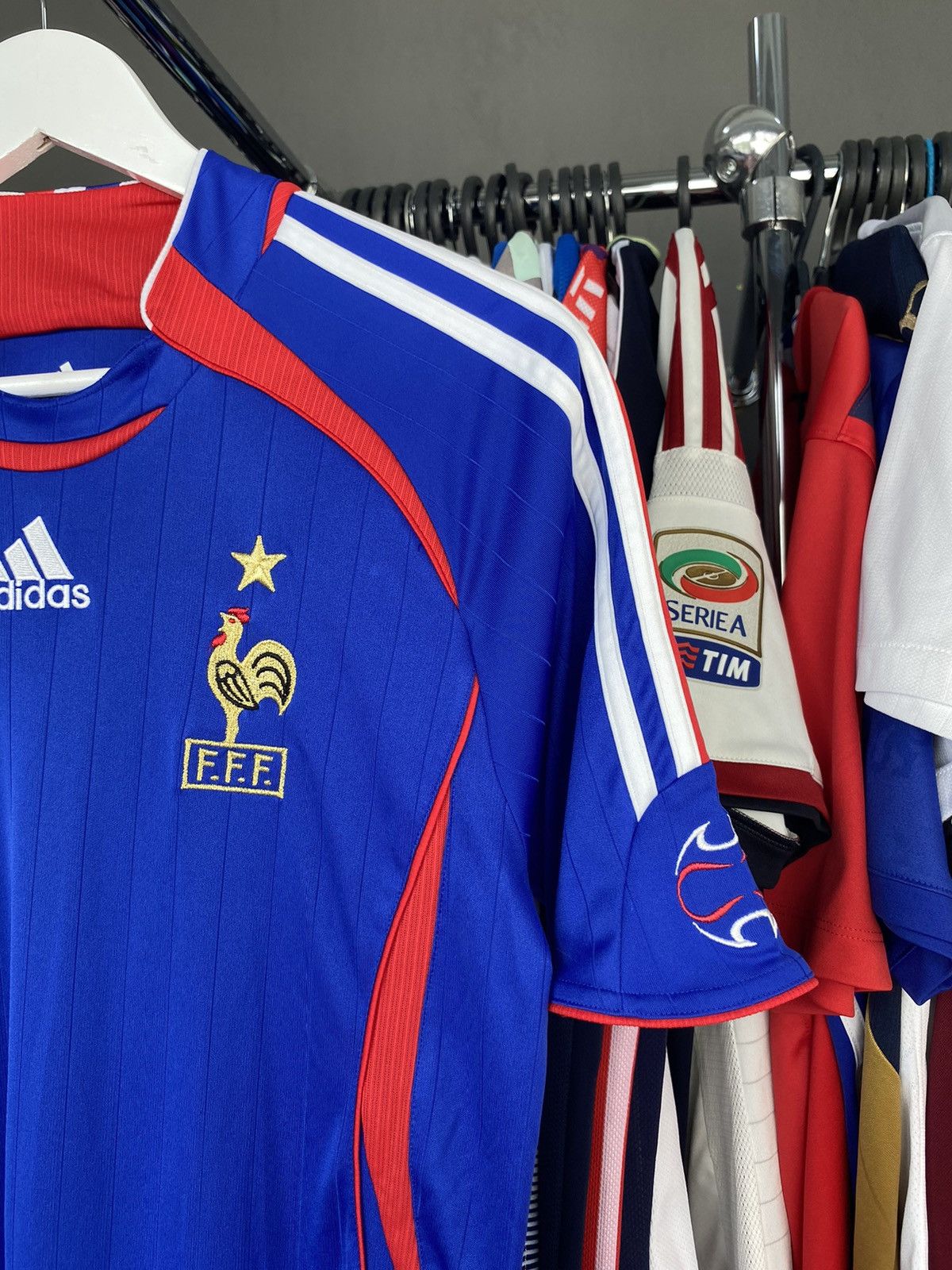 Adidas 2006/07 ADIDAS FRANCE HOME KIT SOCCER FOOTBALL JERSEY SHIRT Size US S / EU 44-46 / 1 - 4 Thumbnail