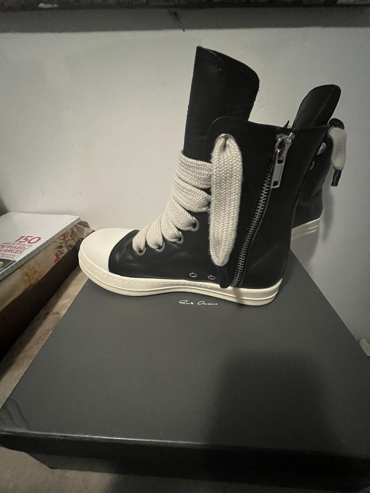 Rick Owens Rick Owens Black Temple Jumbolace Sneaks Size US 10 / EU 43 - 10 Thumbnail