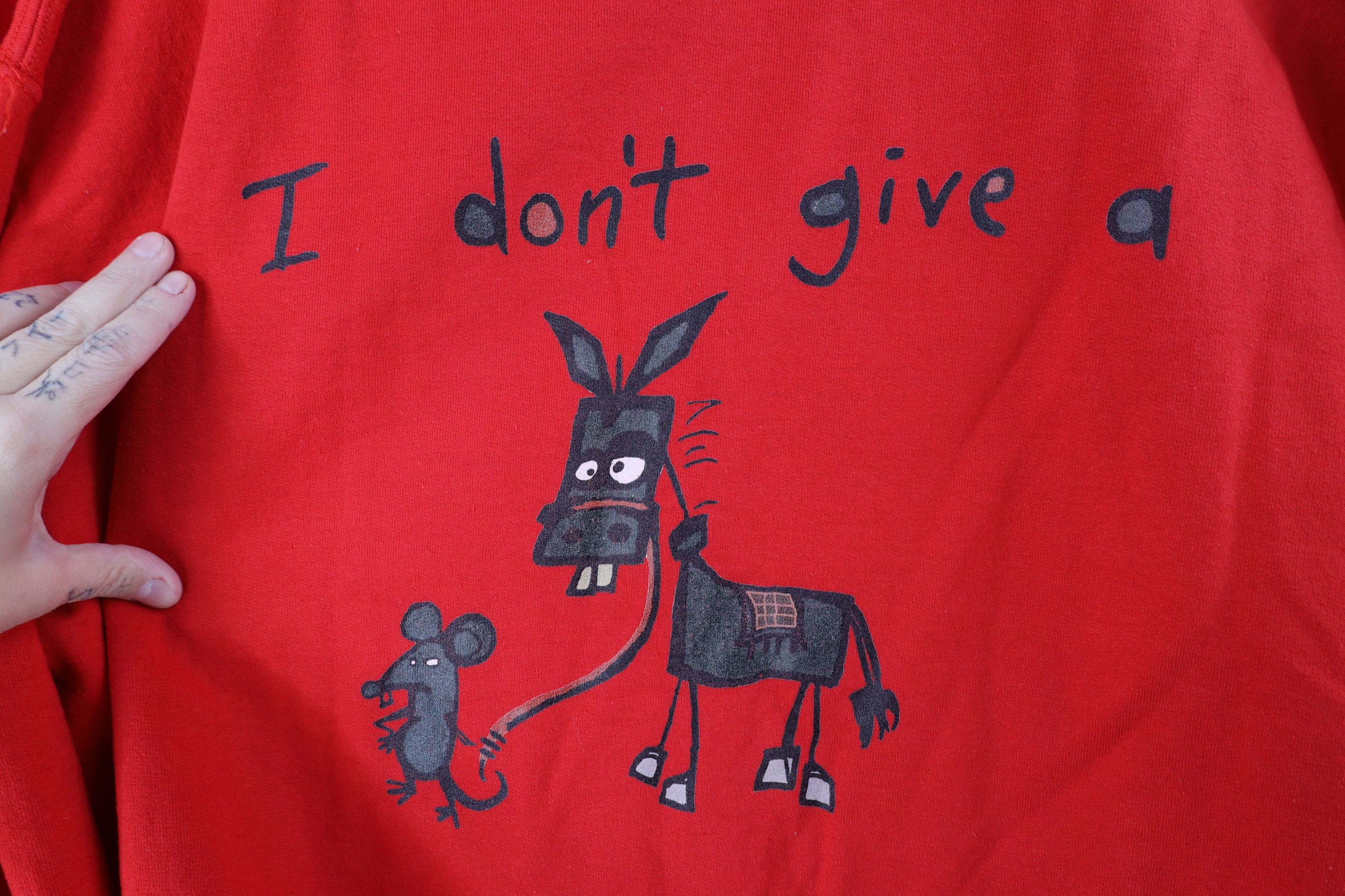 Vintage Vintage 90s Streetwear I Don't Give A Rats Ass Sweatshirt Size US XXL / EU 58 / 5 - 4 Thumbnail