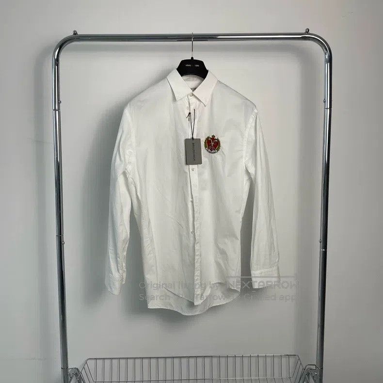Balenciaga Balenciaga Scissor and Wheat Embroidered White Shirt Size XS / US 0-2 / IT 36-38 - 1 Thumbnail