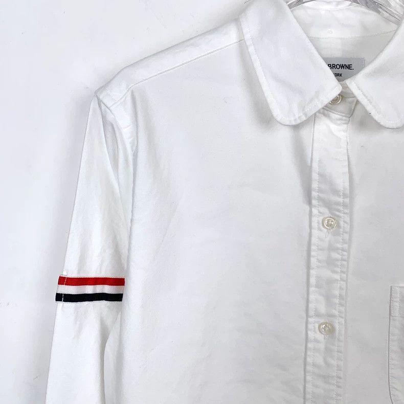Thom Browne Thom Browne White double-sleeved lapel single-breasted cott Size US XS / EU 42 / 0 - 3 Thumbnail