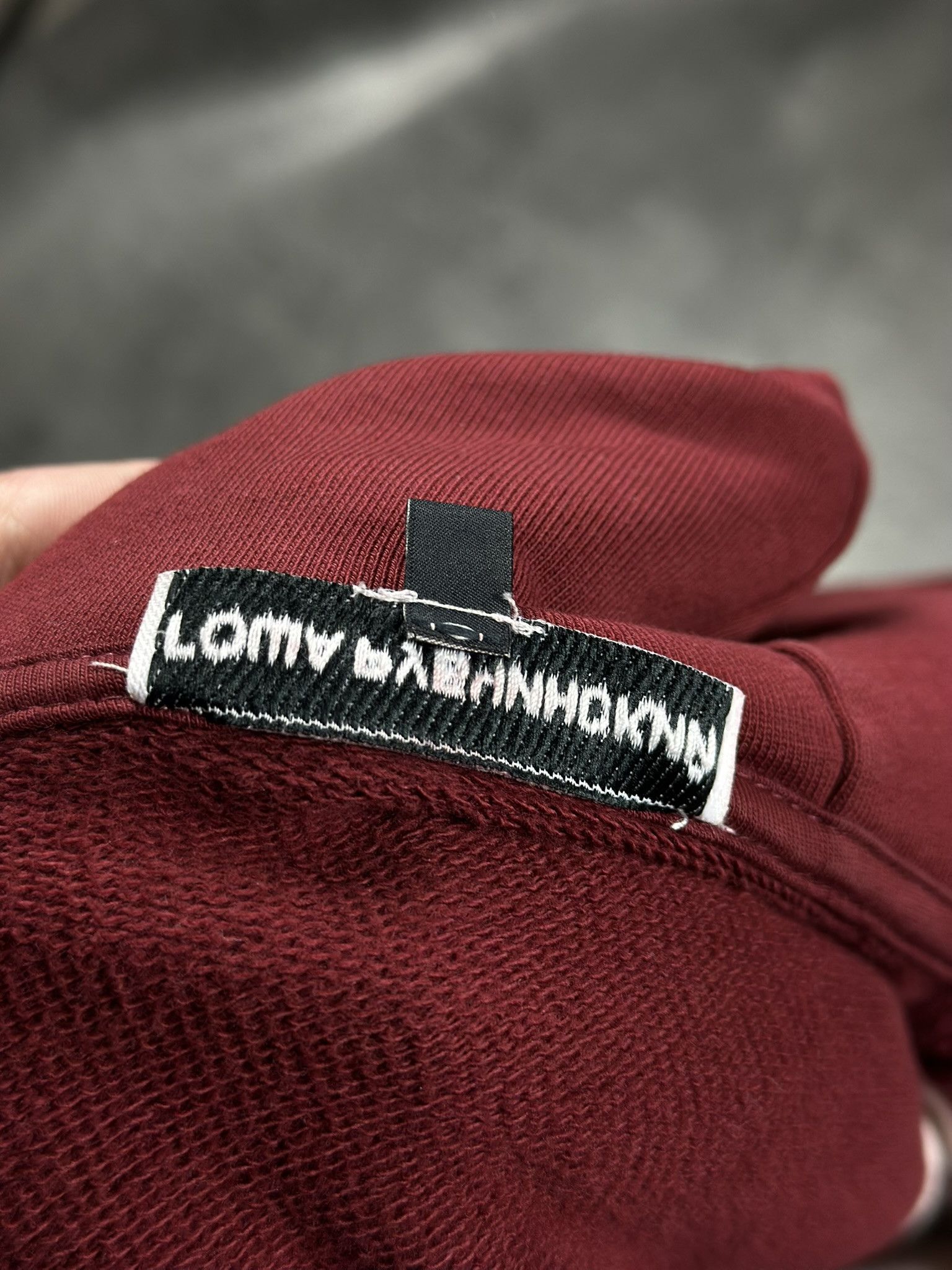 Gosha Rubchinskiy Gosha Rubchinskiy SS2018 Okolorave hybrid hoodie in burgundy Size US M / EU 48-50 / 2 - 5 Thumbnail