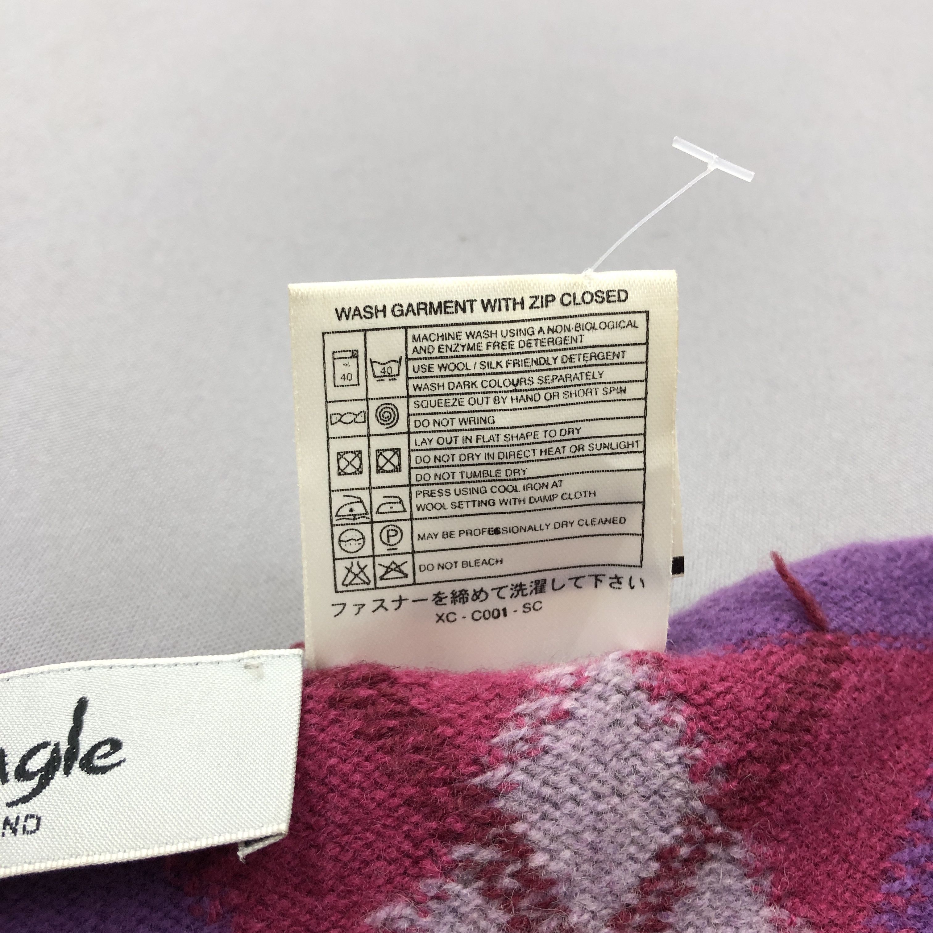 Pringle Of Scotland Vintage Pringle Scarf Ribbed Knit Argyle Wool Scarves Size ONE SIZE - 6 Thumbnail