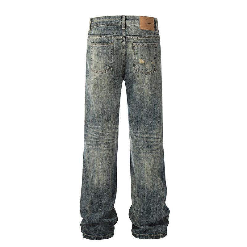 Vintage Retro Cleanfit washed flared ripped jeans for men Size US 32 / EU 48 - 2 Thumbnail