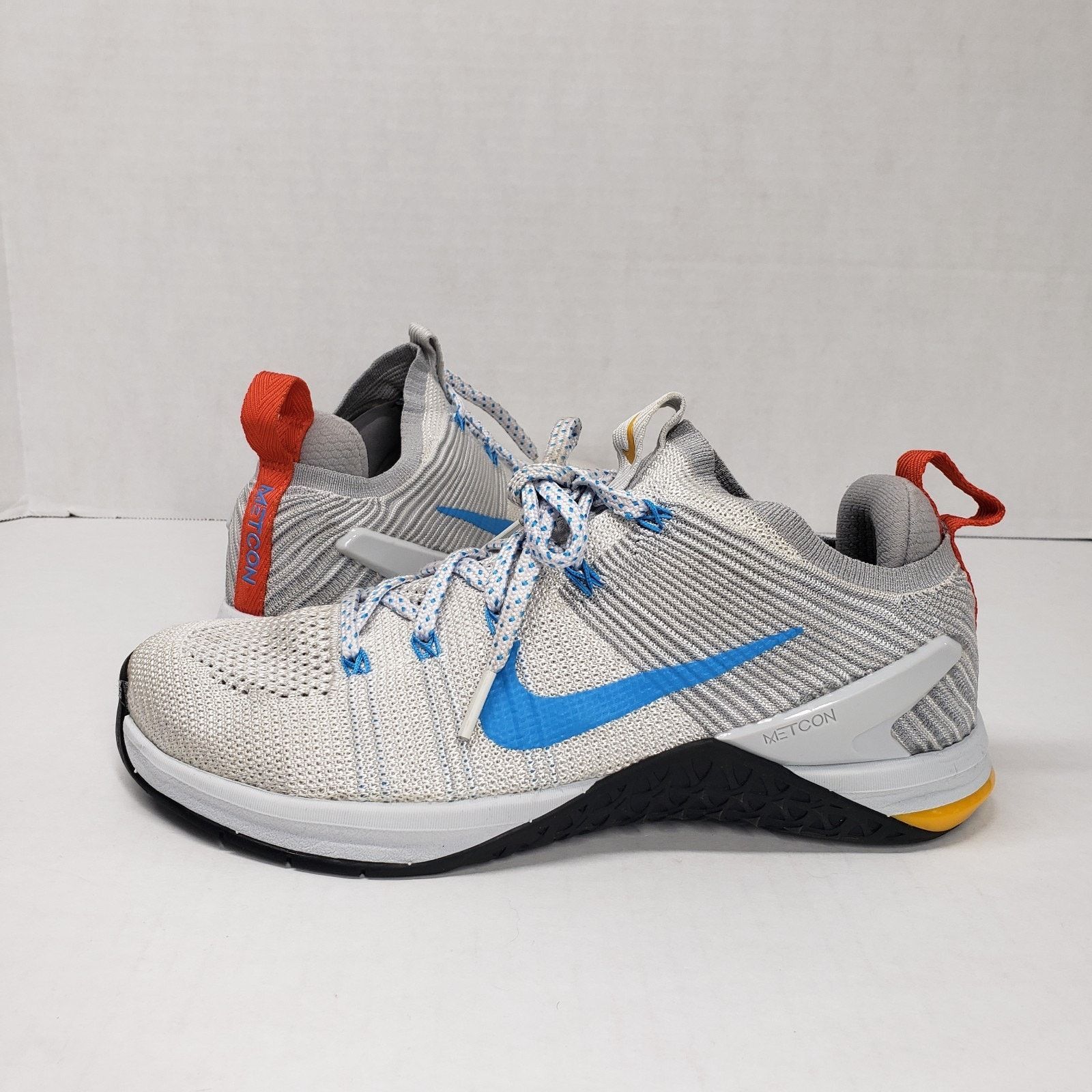 Nike Metcon DSX Flyknit Men Platinum Blue Workout Silver