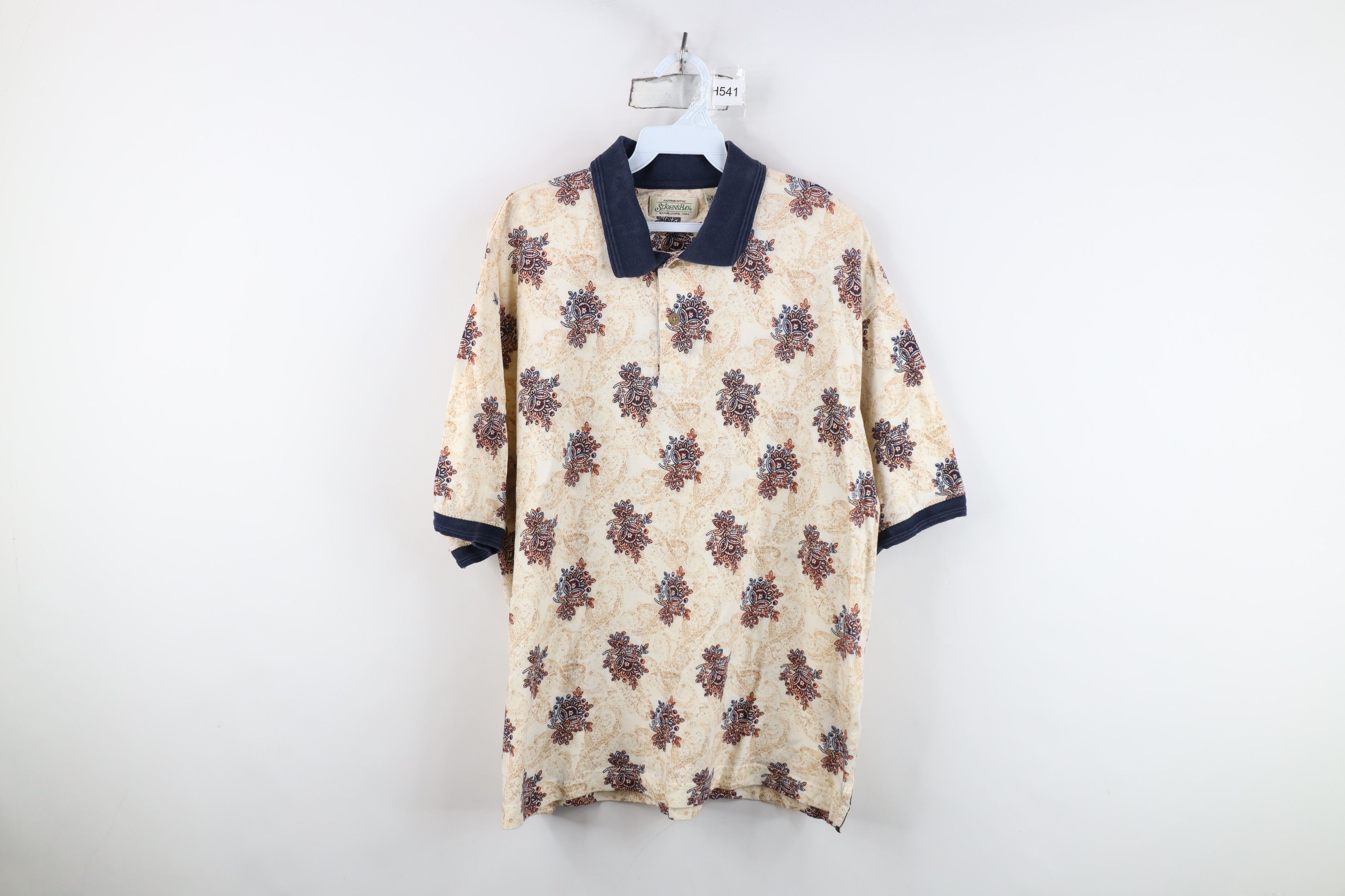 Vintage Vintage 90s Streetwear Flower All Over Print Golf Polo Shirt Size US XL / EU 56 / 4 - 1 Thumbnail