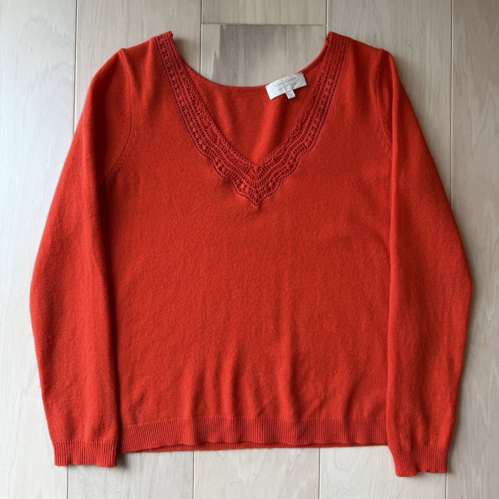 Sezane Sezane Janelle Sweater Women's Small Red Wool Cashmere Glam Size S / US 4 / IT 40 - 2 Thumbnail