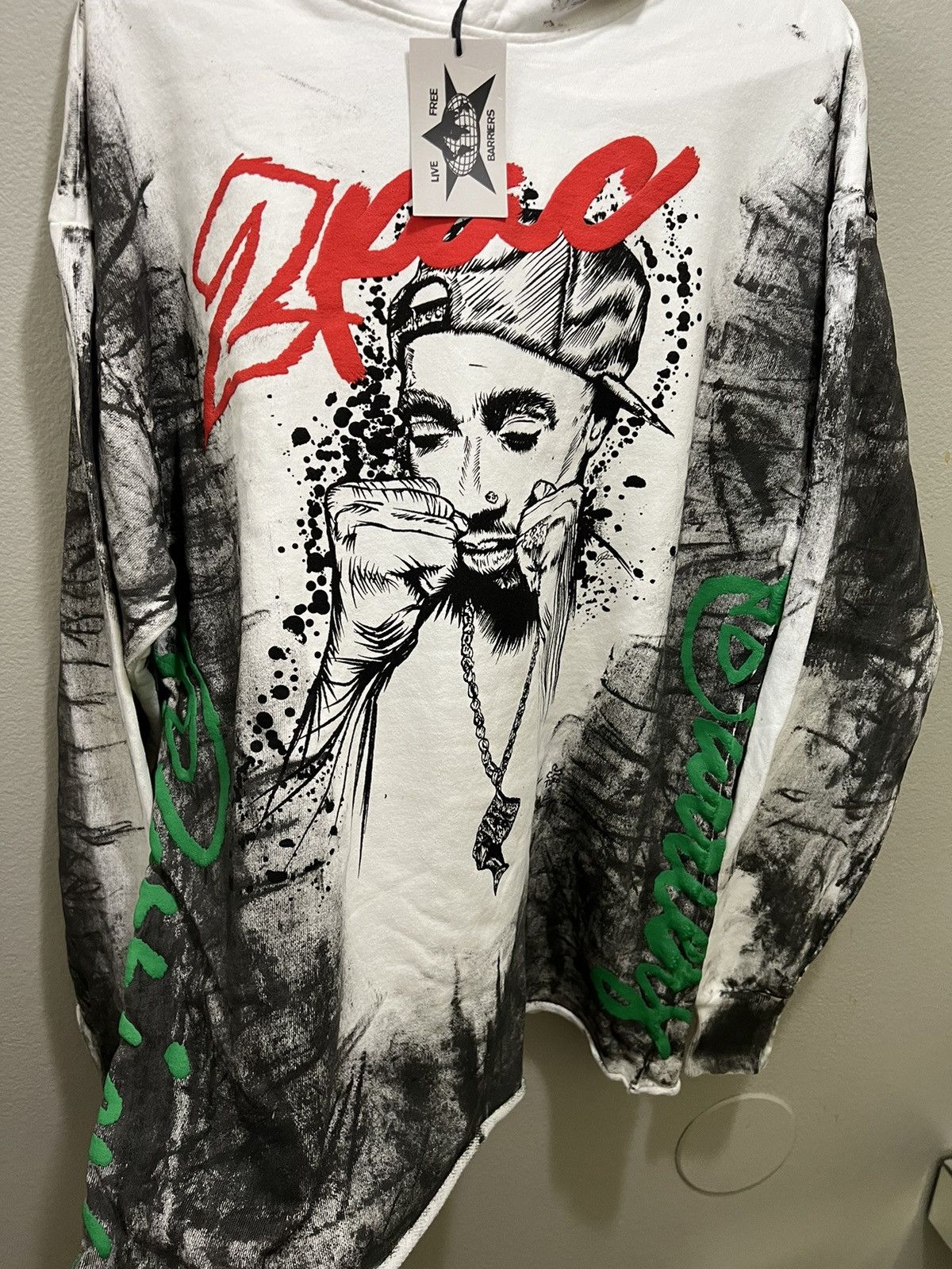 Barriers Barriers x Tupac complex con exclusive hoodie | Grailed