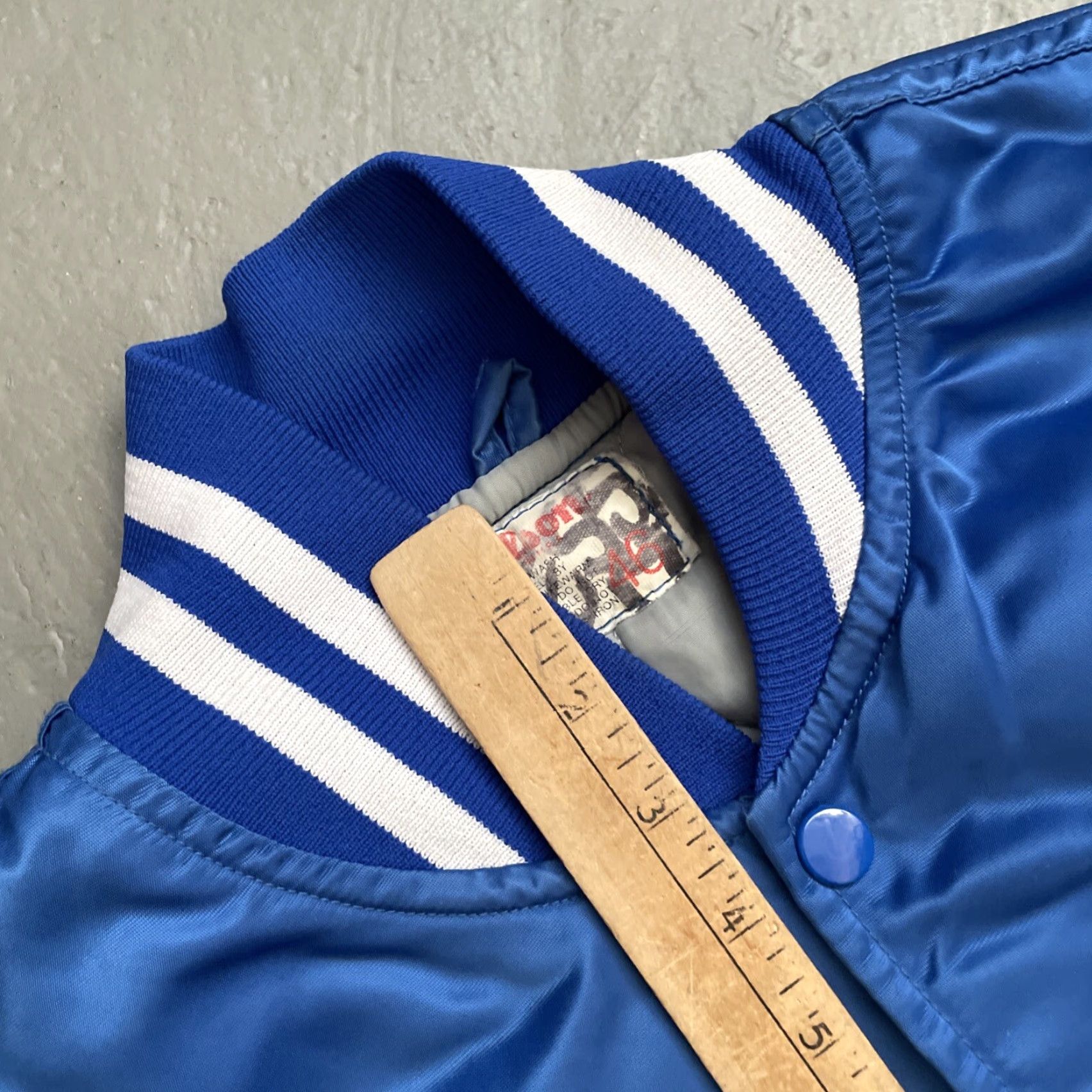 Wilson VINTAGE Gonzaga Baseball Jacket 1970s-1980s Game Worn USA Wilson 46 Bomber Jacket Mens Blue Bulldogs Team Issue Size US S / EU 44-46 / 1 - 4 Thumbnail