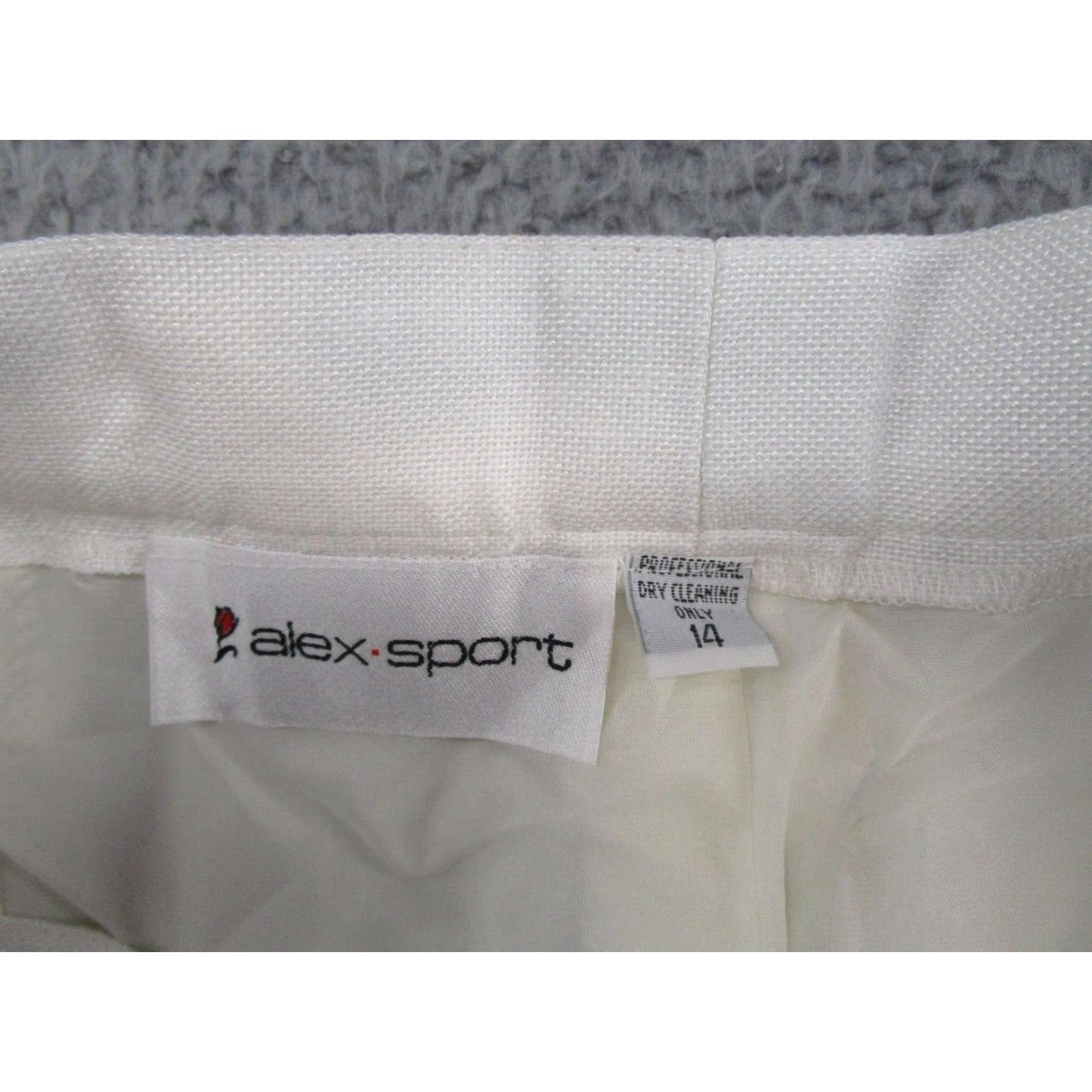 Vintage VINTAGE Alex Sport Pleated Ivory White Dress Pants Lined Women's Size 14 NEW Size 36" / US 14 / IT 50 - 3 Thumbnail