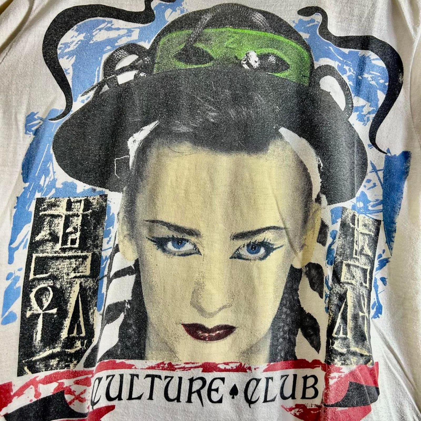 Vintage vintage 1984 CULTURE CLUB Boy George double sided tee shirt Size US L / EU 52-54 / 3 - 1 Thumbnail