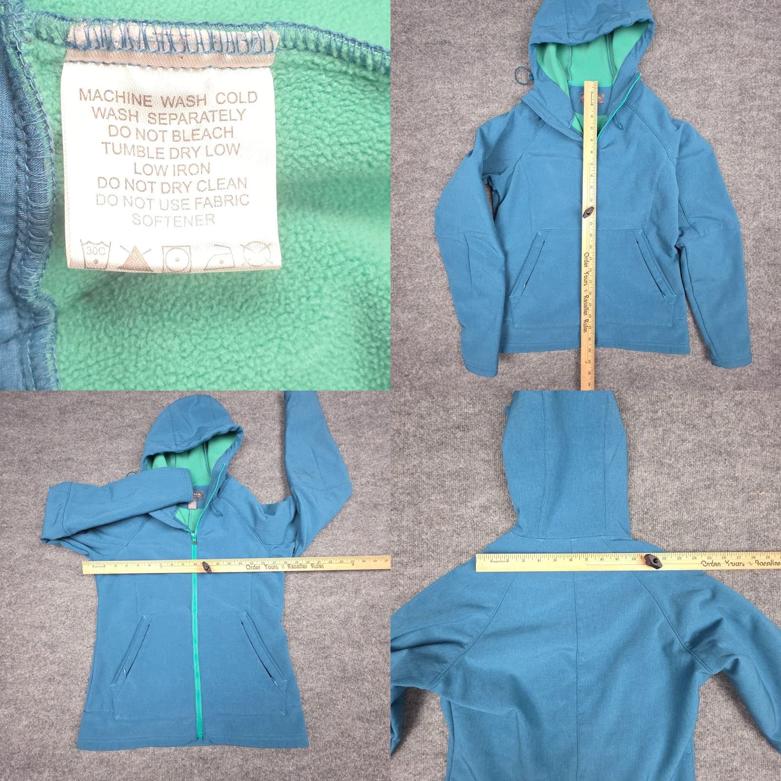 Vintage SIMMS Katafront Jacket Women's Small Blue Full Zip Pockets Hooded Lined Patch Mark Size S / US 4 / IT 40 - 8 Thumbnail