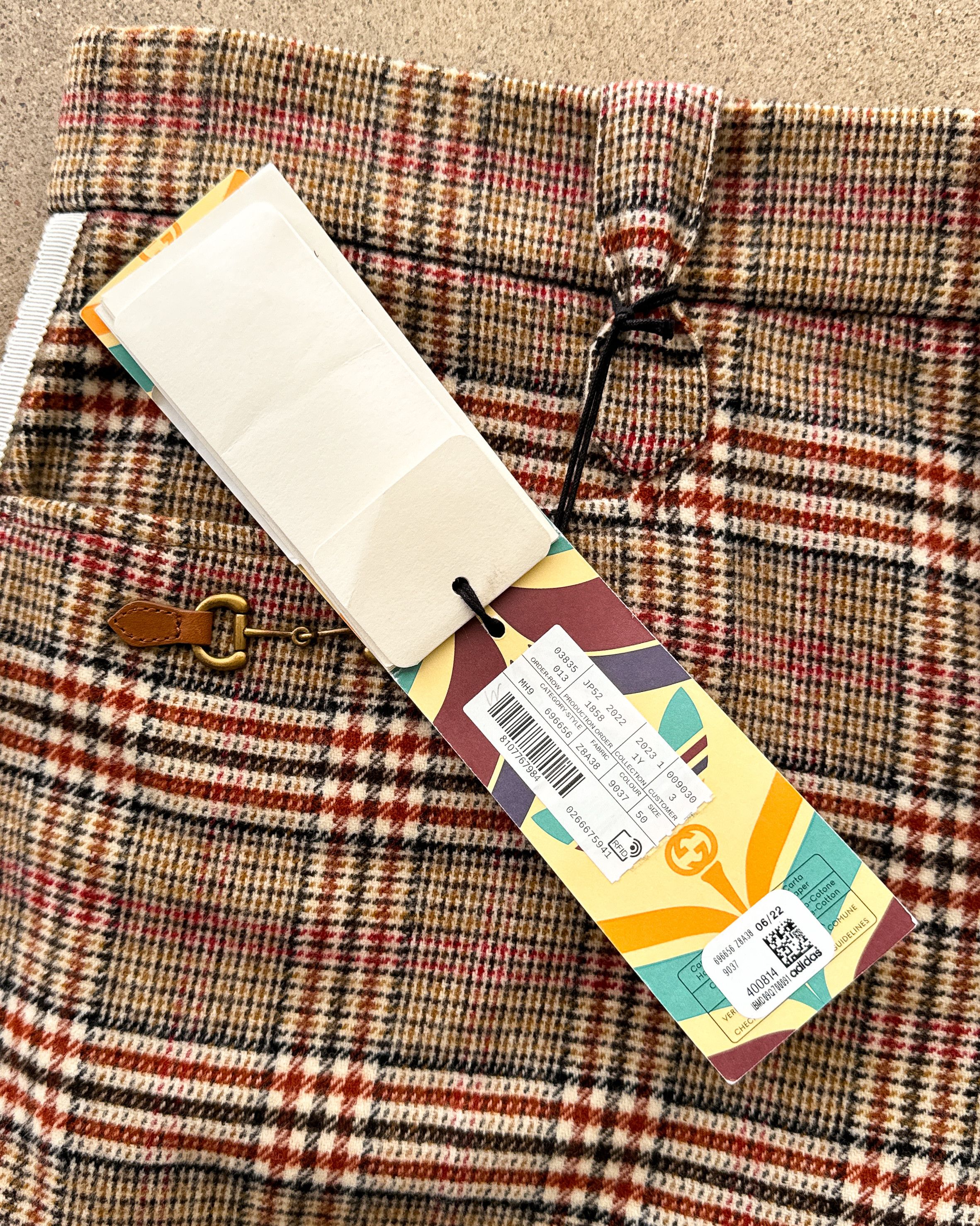 Adidas × Gucci Gucci x Adidas Check Plaid Wool Horsebit Trouser Size 50 Size US 34 / EU 50 - 5 Thumbnail