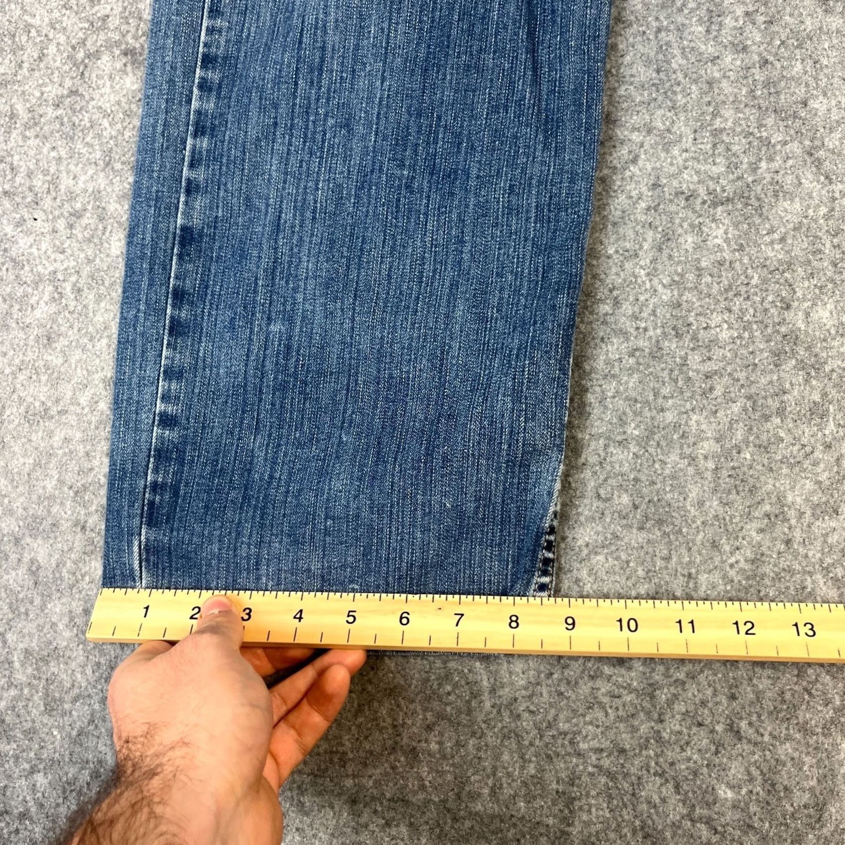 Levi's Levi's Mens Jeans Relaxed Straight 36 30 Mid Wash Blue Whiskers 5-Pocket Denim Vintage Size US 36 / EU 52 - 3 Thumbnail
