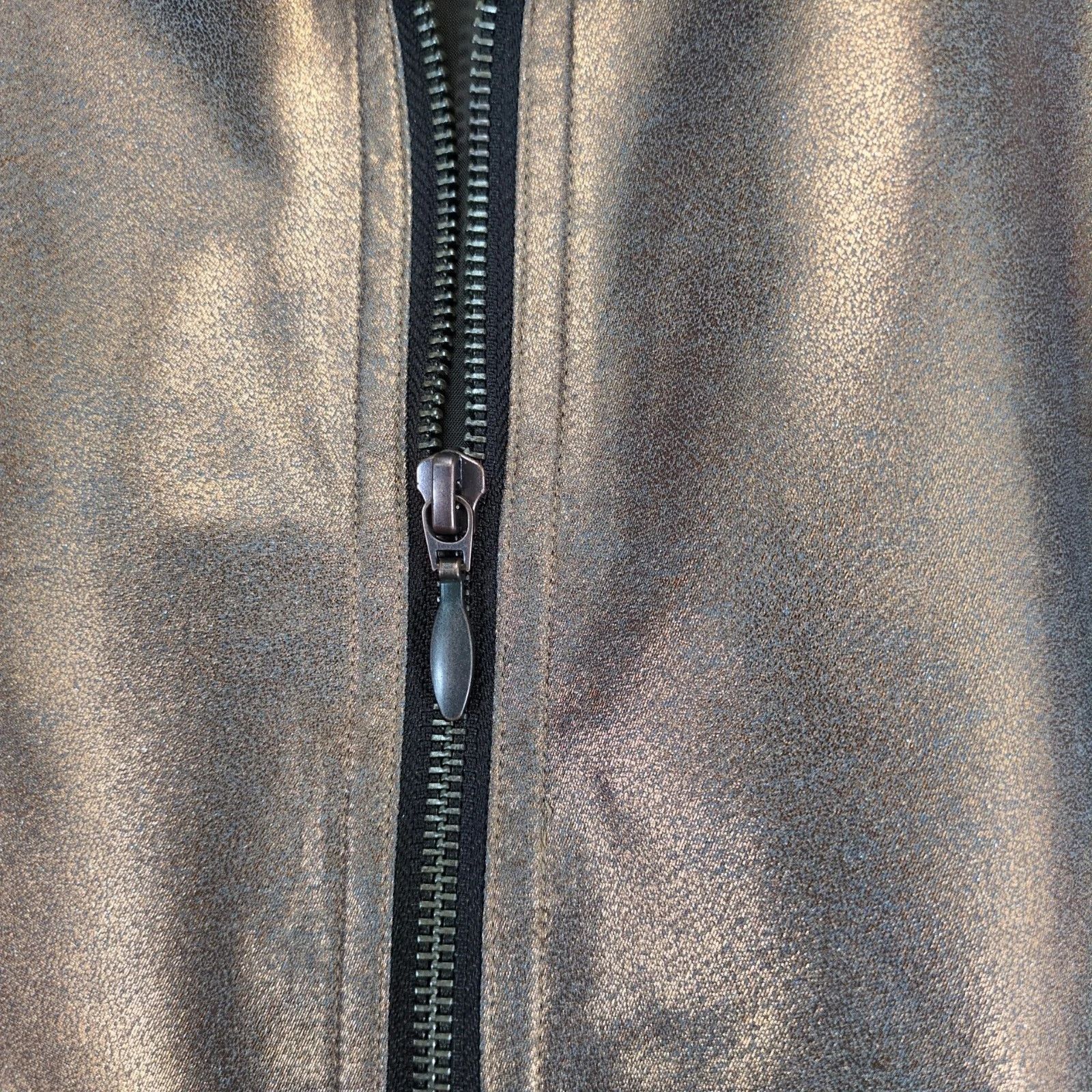 Chicos Chico's Vest Size 2 Womens L/12 Metallic Copper Zip Up Lined Size XL / US 12-14 / IT 48-50 - 10 Thumbnail