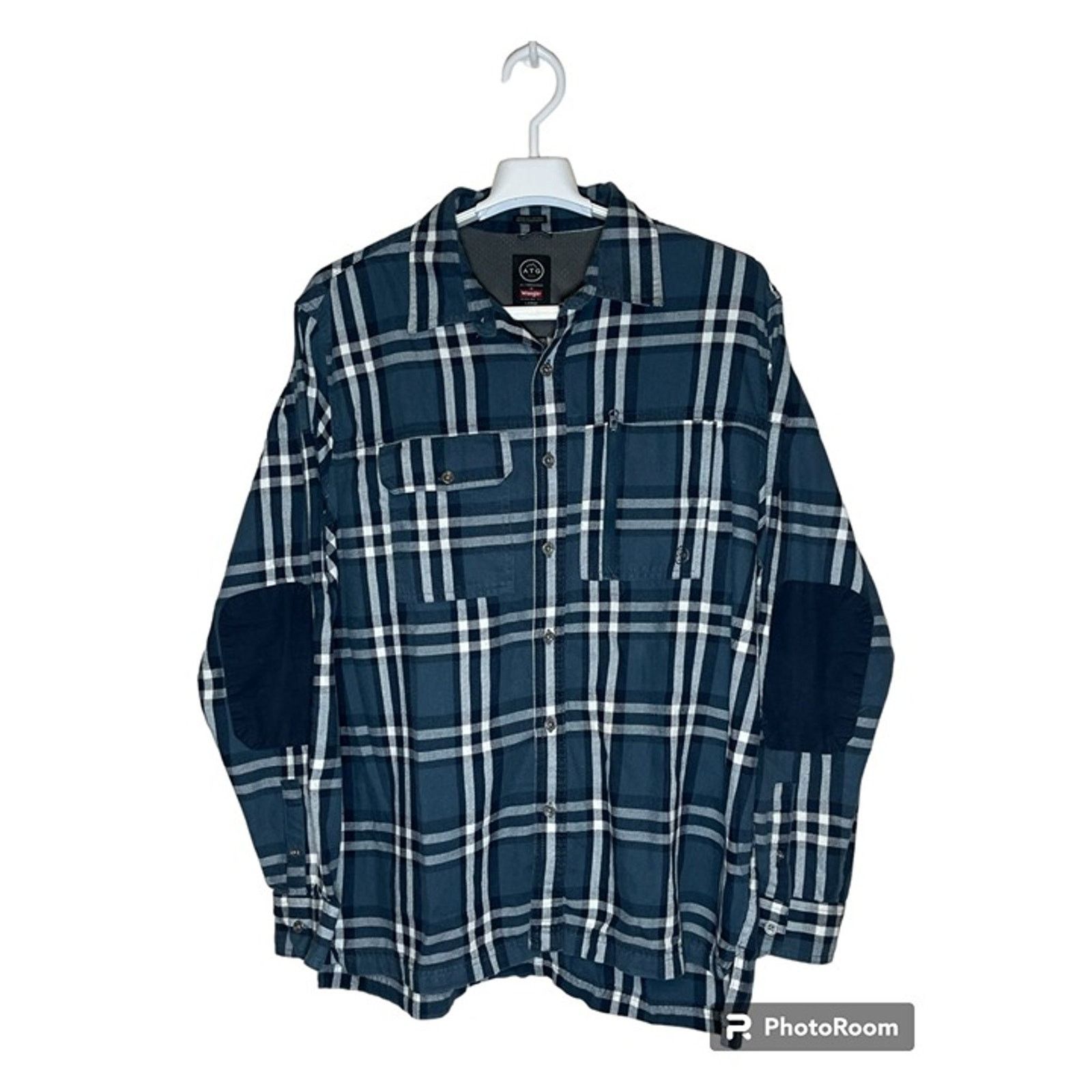 Wrangler Wrangler ATG All Terrain Gear Elbow Patch Button-Up Flannel Size US L / EU 52-54 / 3 - 1 Thumbnail