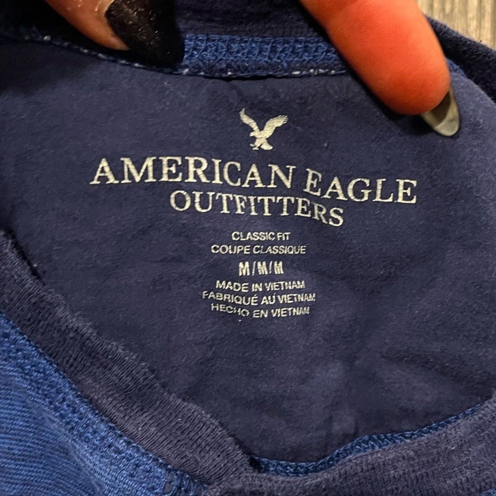 American Eagle Outfitters American Eagle Mens M Polo Shirt Striped Print Crew Neck Size US M / EU 48-50 / 2 - 3 Thumbnail