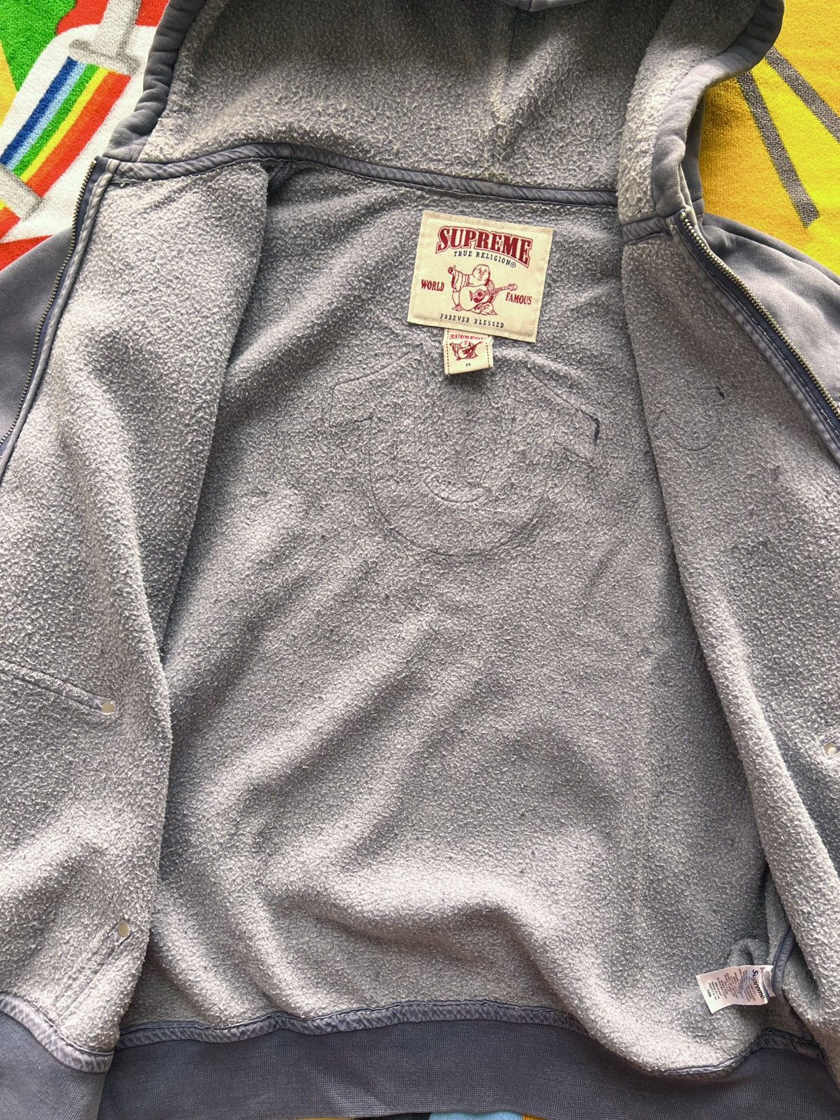 Supreme × True Religion Supreme x True Religion Zip-Up Hoodie blue Indigo rhinestone Size US M / EU 48-50 / 2 - 9 Thumbnail