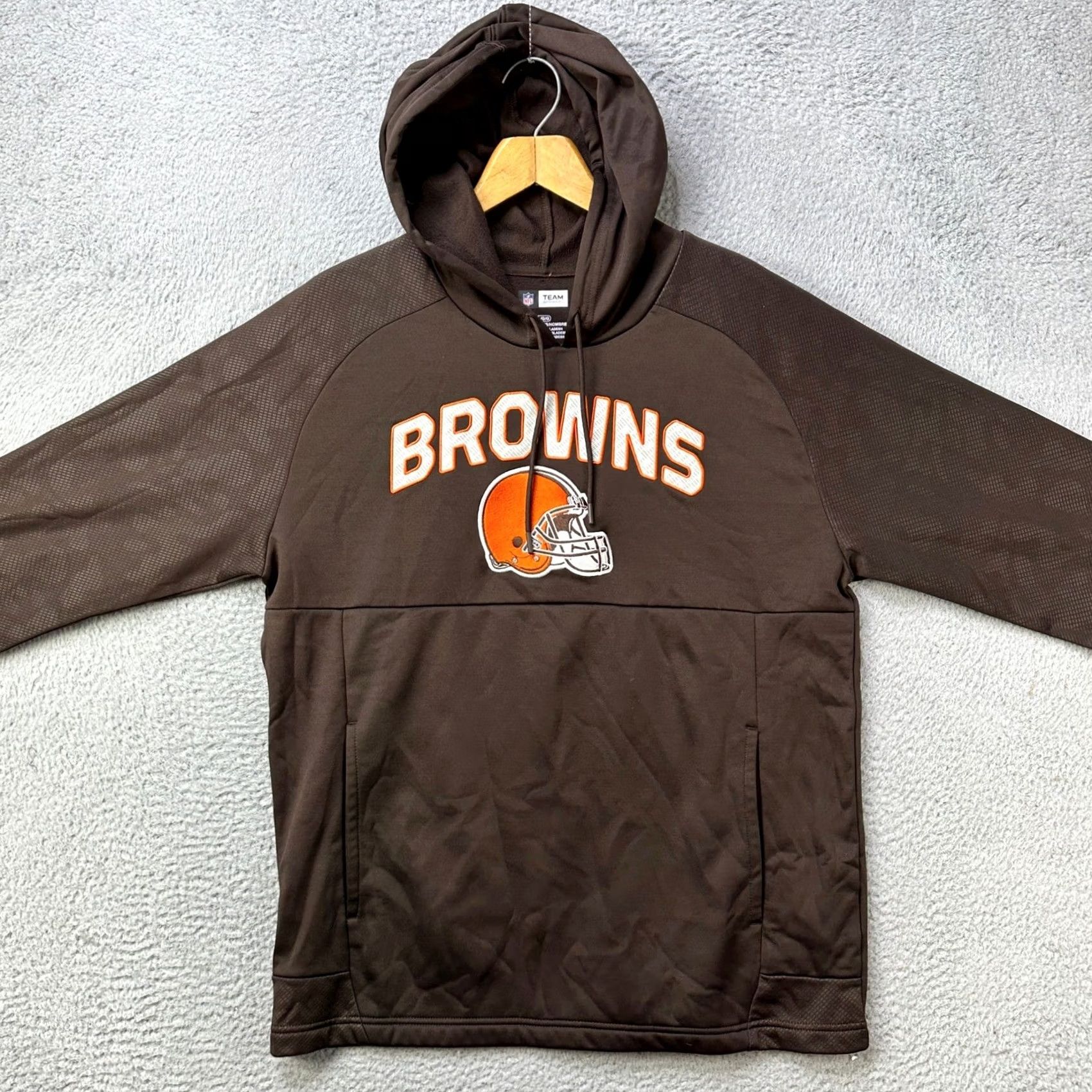 NFL Cleveland Browns Mens L Sweatshirt Hoodie Brown Drawstring NFL Football EUC Size US L / EU 52-54 / 3 - 3 Thumbnail