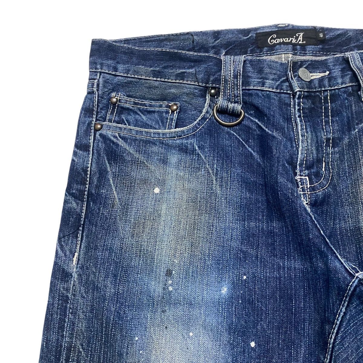 GOSTAR DE FUGA CavariA Denim Oiled Stained Flare Jeans Size US 32 / EU 48 - 4 Thumbnail