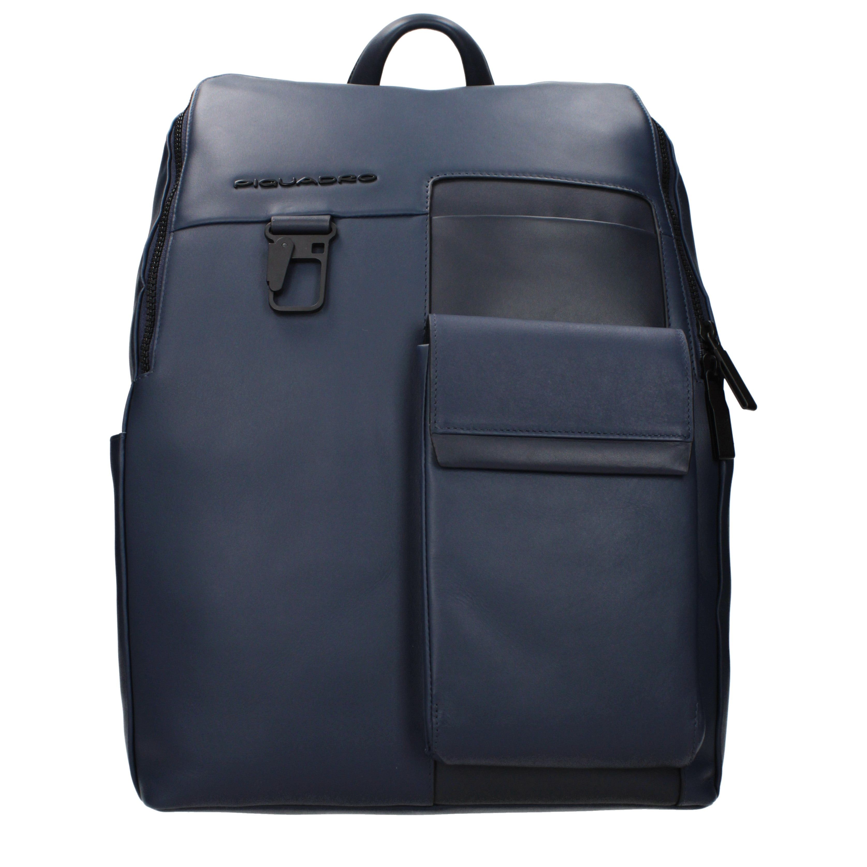 Piquadro Piquadro Backpacks and Bumbags Men Leather Blue Size ONE SIZE - 1 Thumbnail
