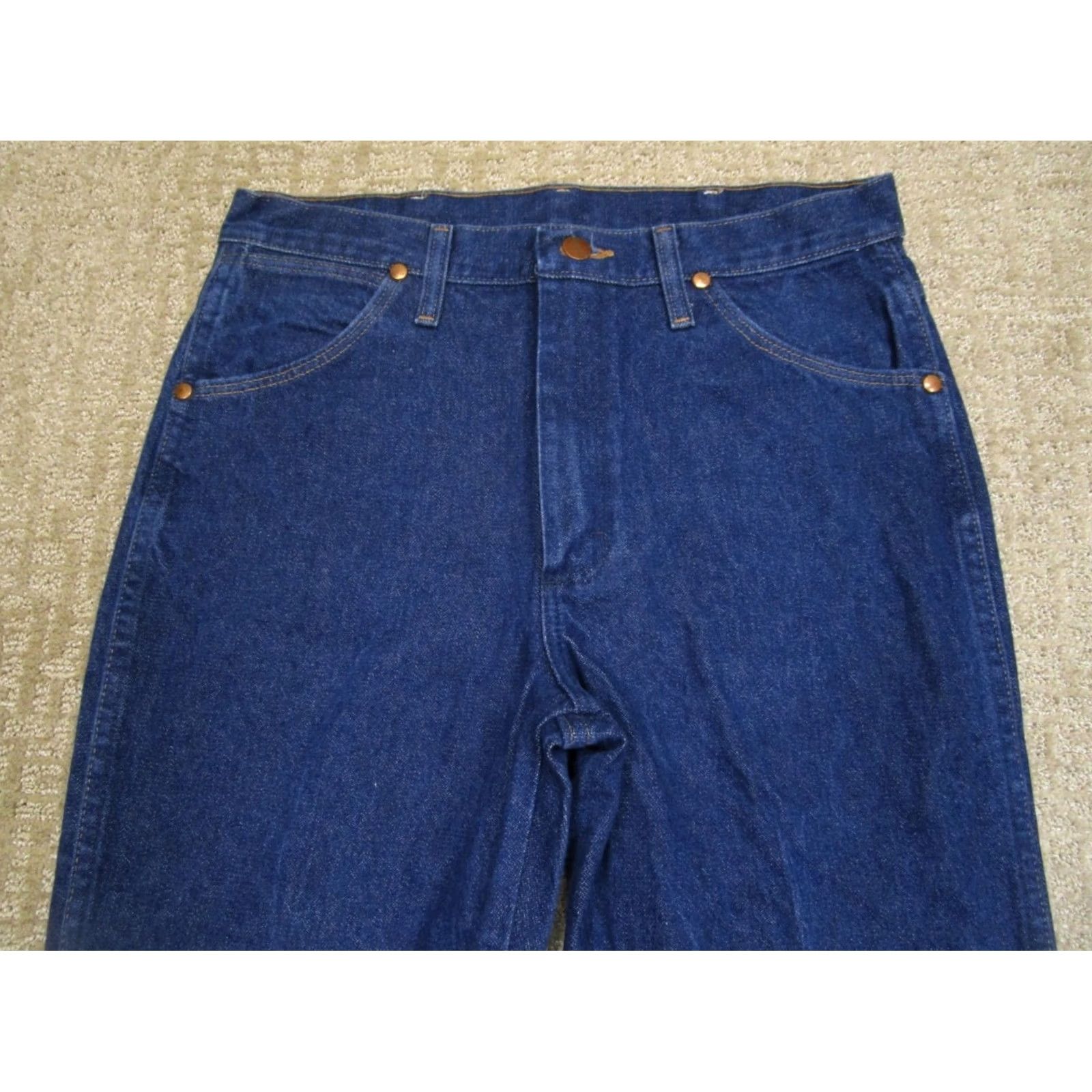 Wrangler Wrangler Jeans Men 32x30 Blue Cowboy Cut Slim Fit Western Pants Dark Wash Denim Size US 32 / EU 48 - 2 Thumbnail