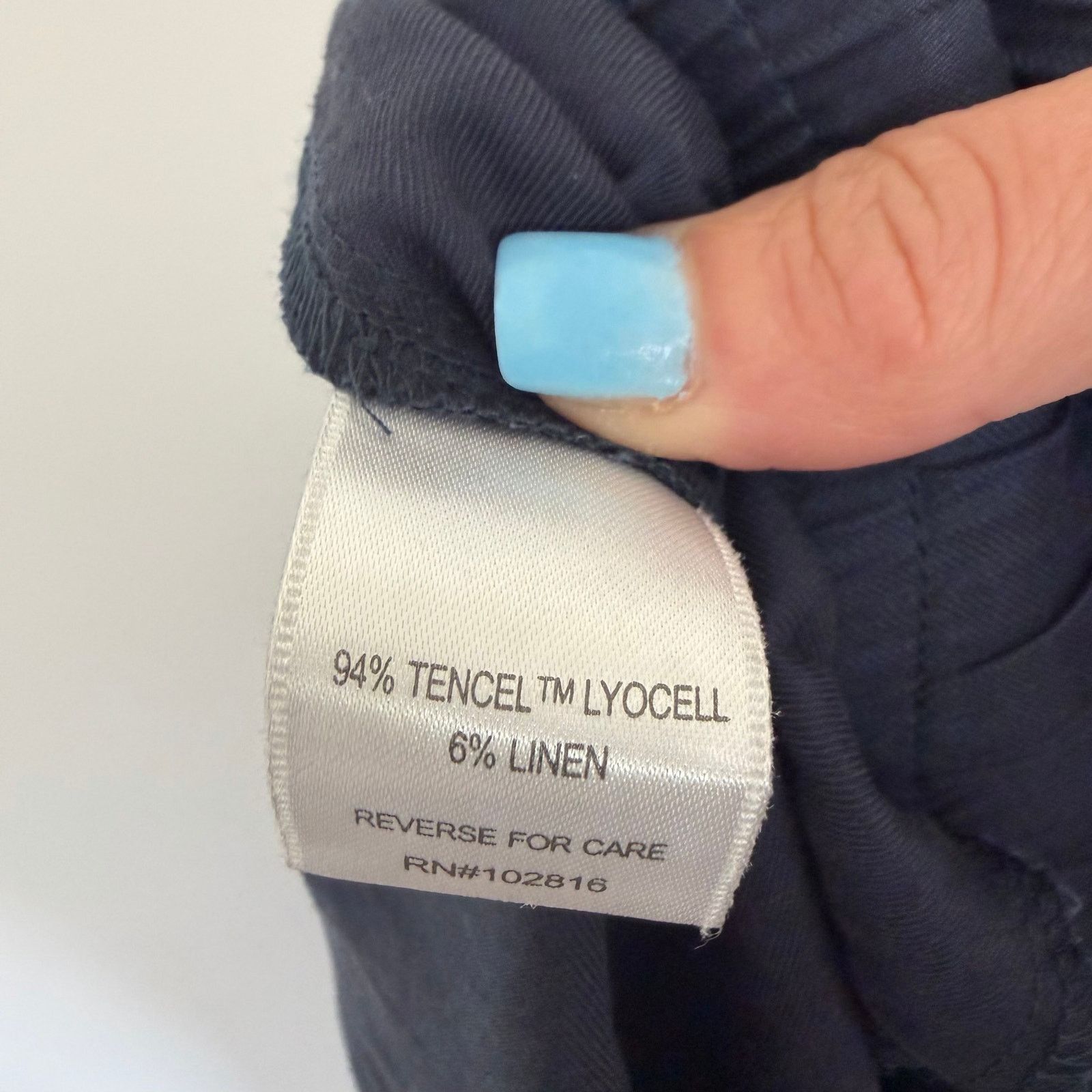 Other Garnet Hill Navy Blue Tencil & Linen Joggers Sz L Size 34" / US 12 / IT 48 - 4 Thumbnail
