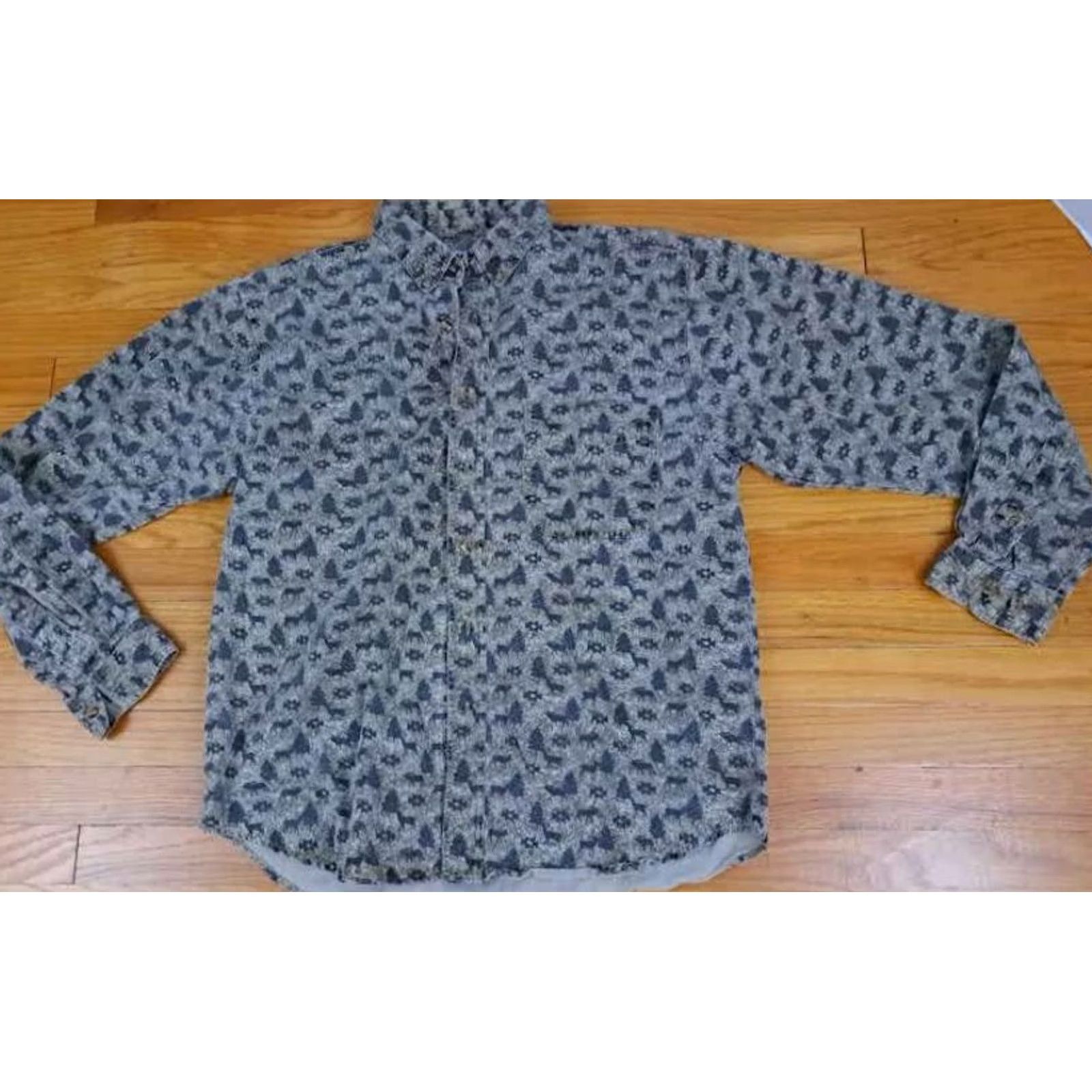 Vintage Falls Creek Shirt Cotton Full Button Unisex Adults L Red Plaid Fish Outdoor Fall Canvas Long Sleeve Button-Up 31in 25in pit to pit Size US L / EU 52-54 / 3 - 3 Thumbnail