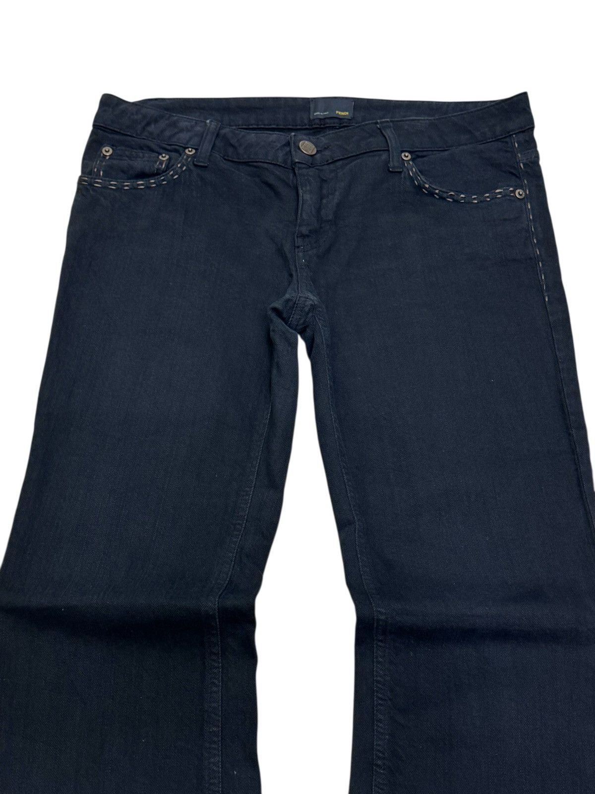 Fendi Fendi Black Denim Jeans Unisex Straight Cut Low Rise Size US 30 / EU 46 - 3 Thumbnail