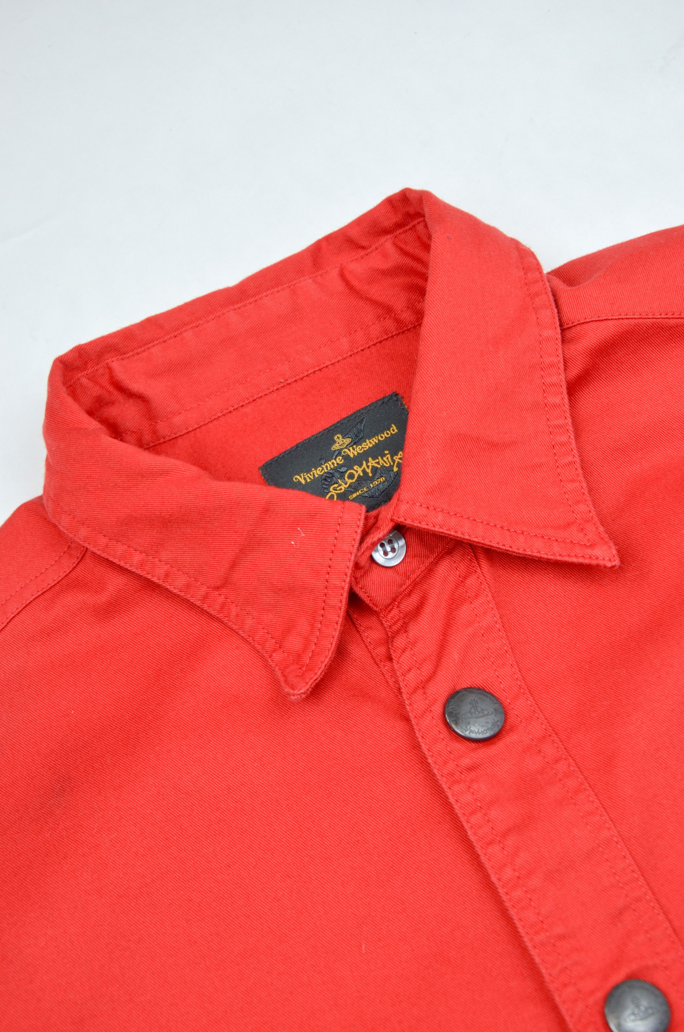Vivienne Westwood VIVIENNE WESTWOOD Anglomania Red Snap Logo Pocket Overshirt Size US M / EU 48-50 / 2 - 7 Thumbnail