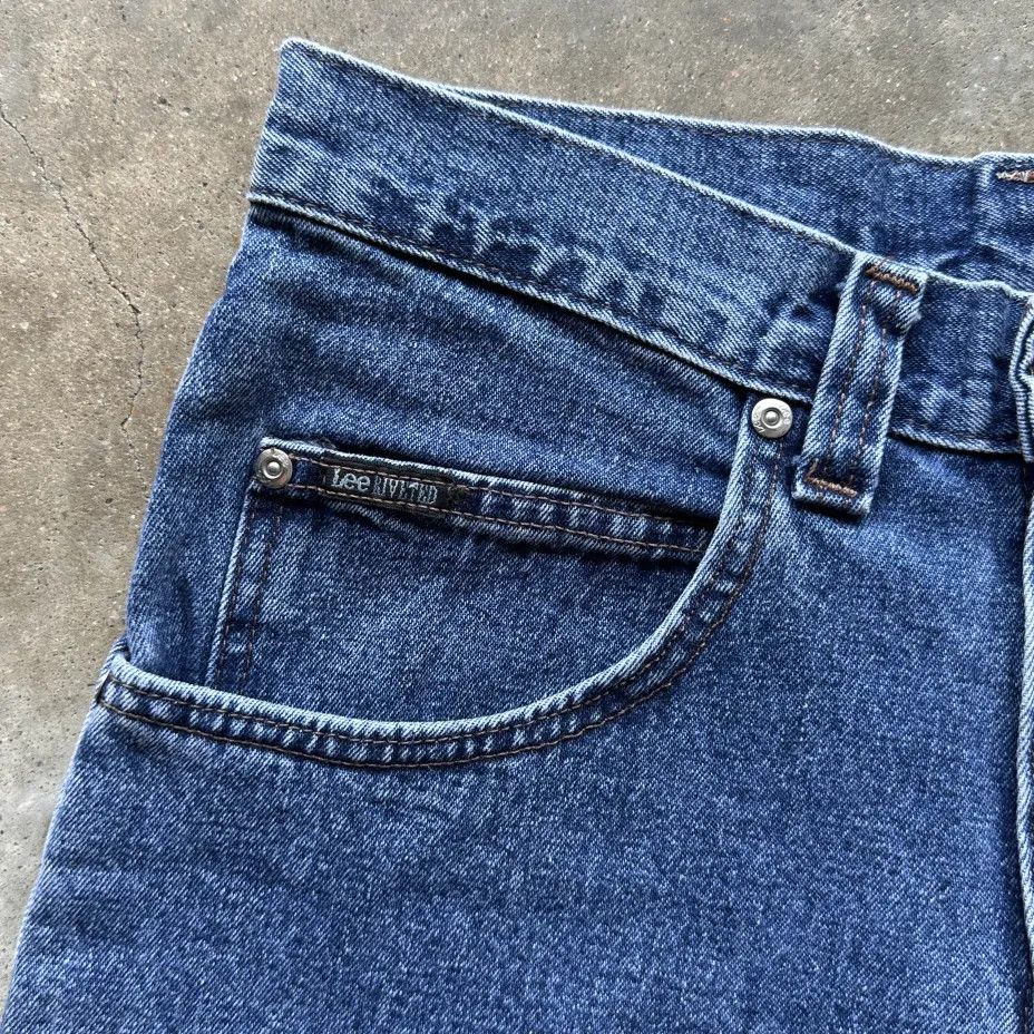 Lee Vintage Lee Pipes Denim Wide Leg Jeans JNCO SKATER Size US 30 / EU 46 - 4 Thumbnail