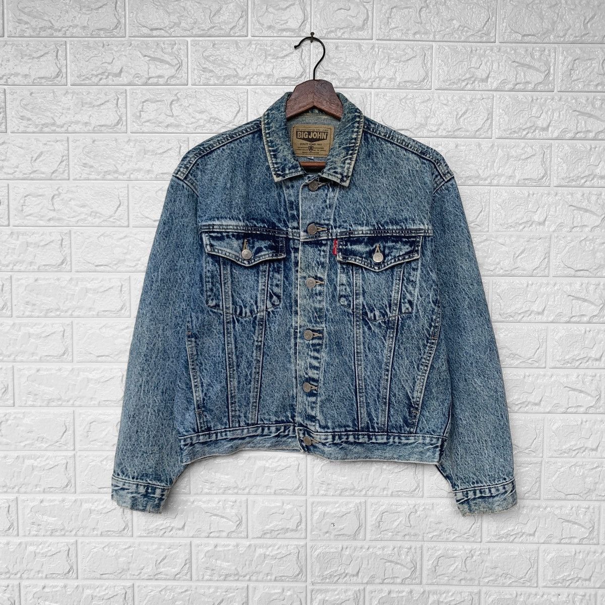Vintage Vintage Acid Wash Big John Denim Trucker Jacket Size US S / EU 44-46 / 1 - 2 Thumbnail