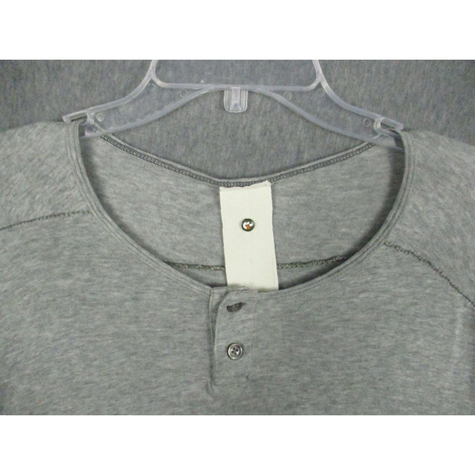 Vintage VINTAGE Ever Henley Shirt Mens XL Gray Heather Short Sleeve Pocket Raw Edge Casual Size US XL / EU 56 / 4 - 3 Thumbnail