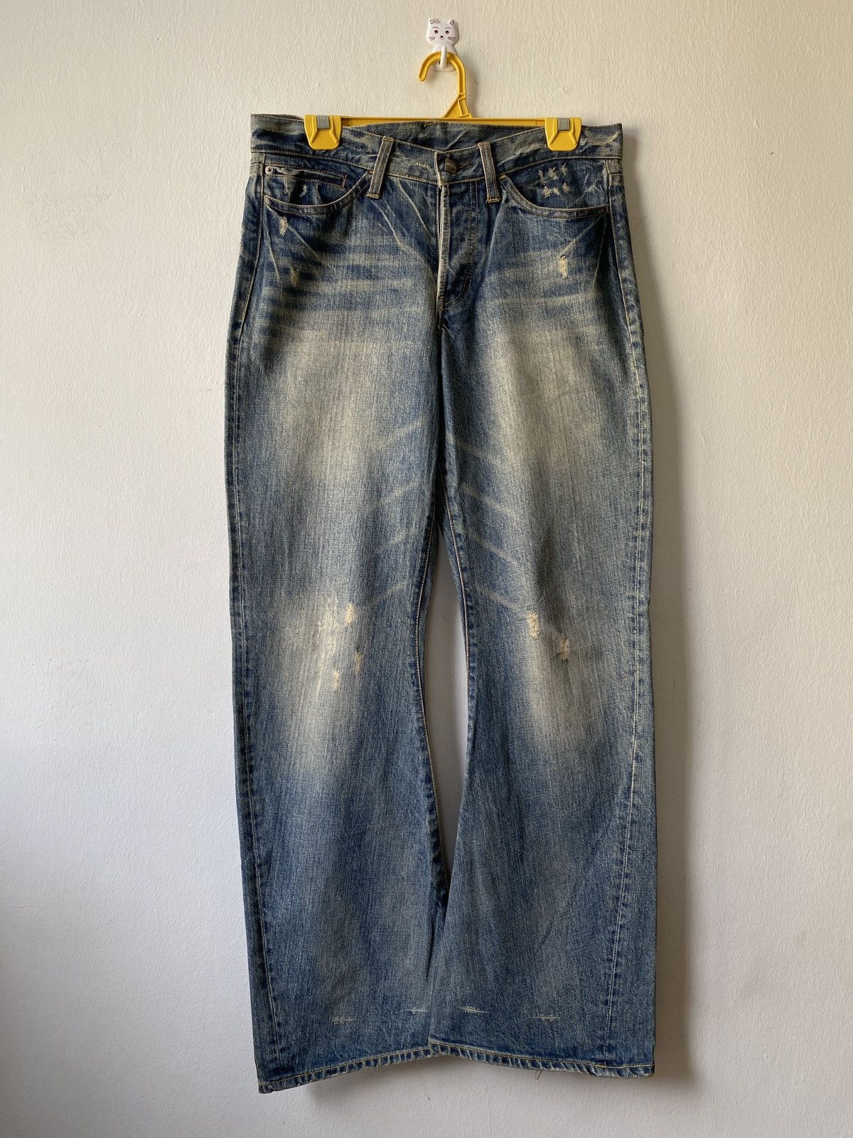 Japanese Brand Japanese Brand Sembl Japan Flare Distressed Denim Size US 31 - 1 Thumbnail