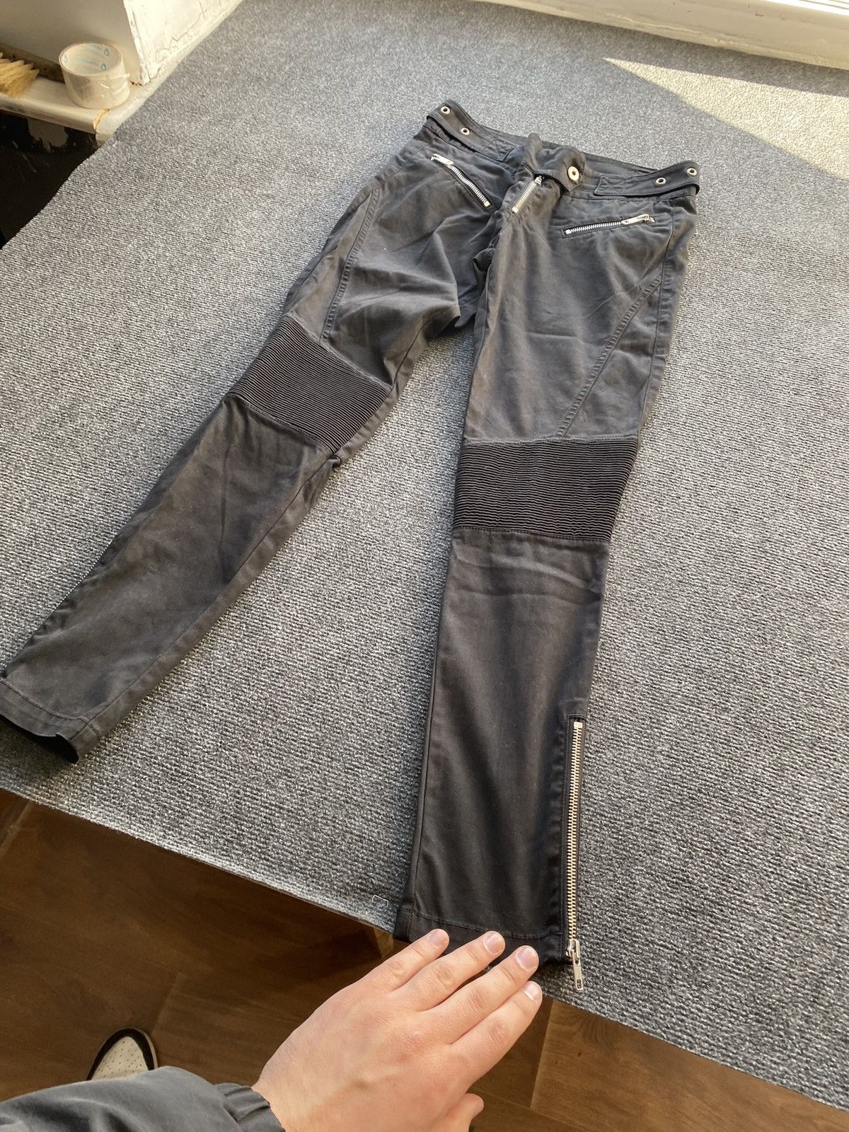 Diesel 🔥Opium Punk Diesel Moto Racing Gothic Pants Zip rare 27 Size 27" / US 4 / IT 40 - 2 Thumbnail