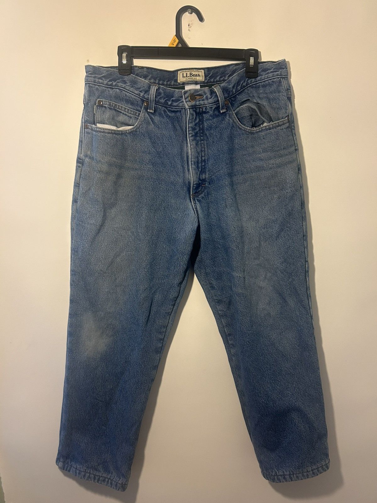 L.L. Bean L.L. Bean Fleece-Lined Jeans 36x30 Classic Fit Denim Size US 36 / EU 52 - 1 Thumbnail